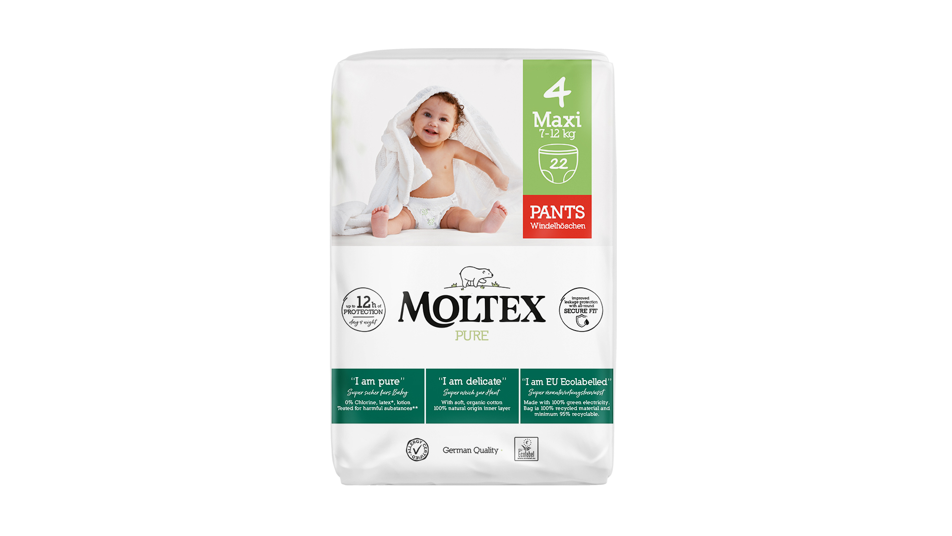 Moltex Moltex Pure & Nature Naťahovacie plienkové nohavičky Maxi