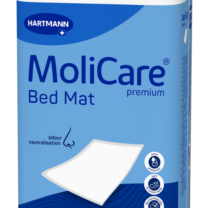 Molicare MoliCare premium Bed Mat 9 kv, jednorazové podložky pod pacientov, tmavomodré balenie, 60 x 90 cm, savosť 2719 ml