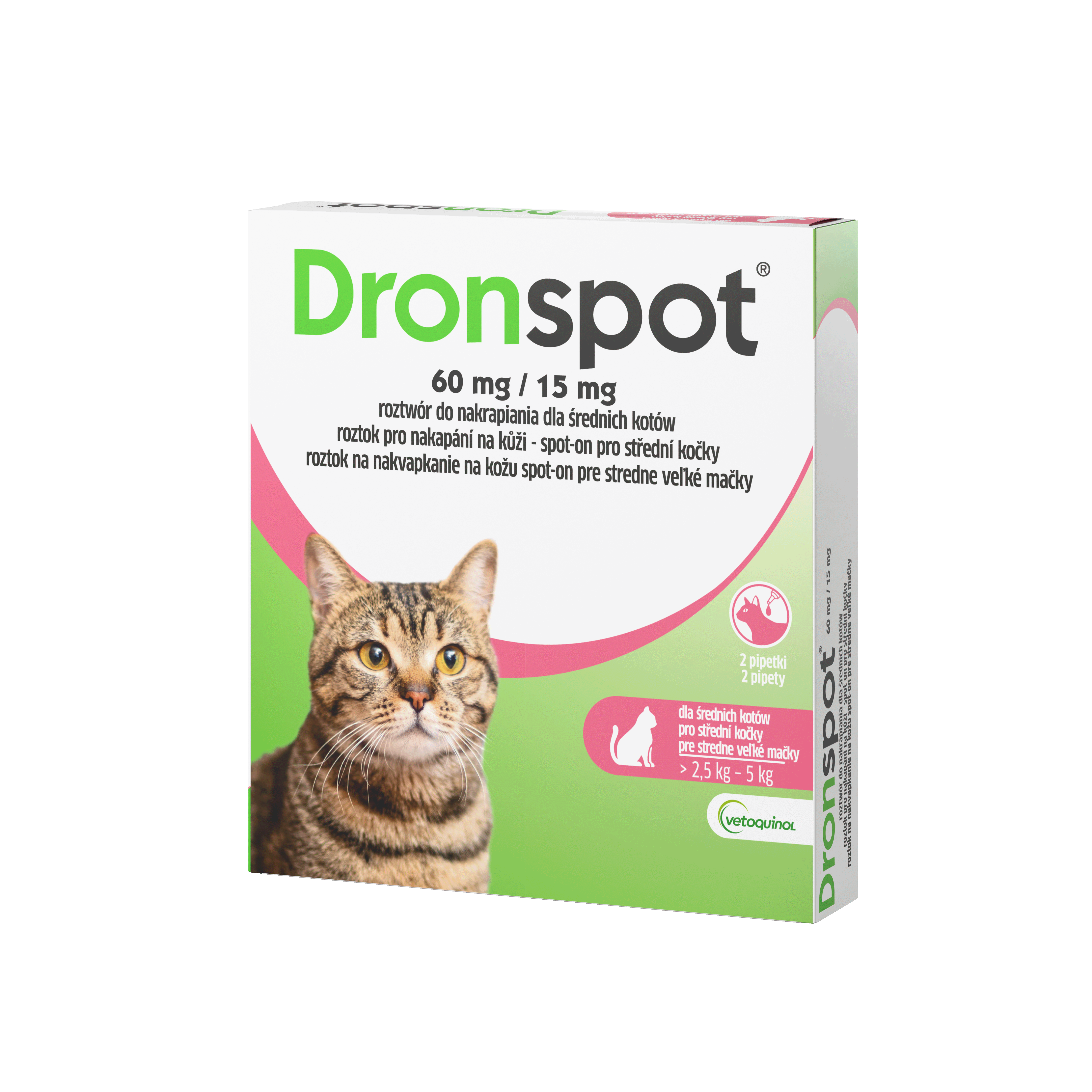 Dronspot Dronspot 60 mg/15 mg spot-on (2 pipety)