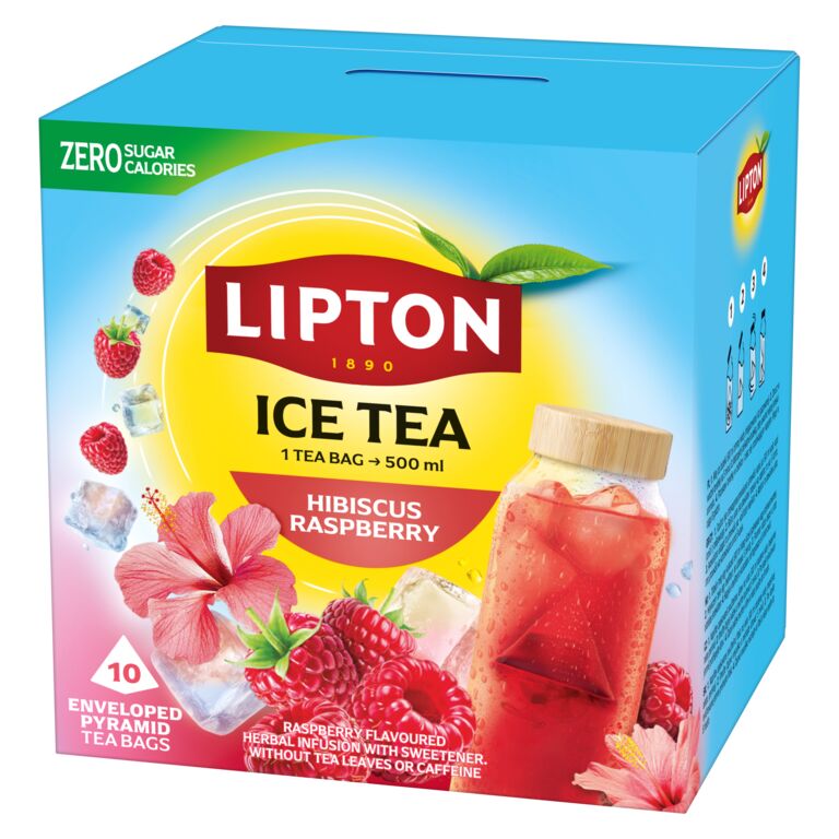 Lipton Lipton čaj ice tea rasp/hib pyramid 10 sač. 35g