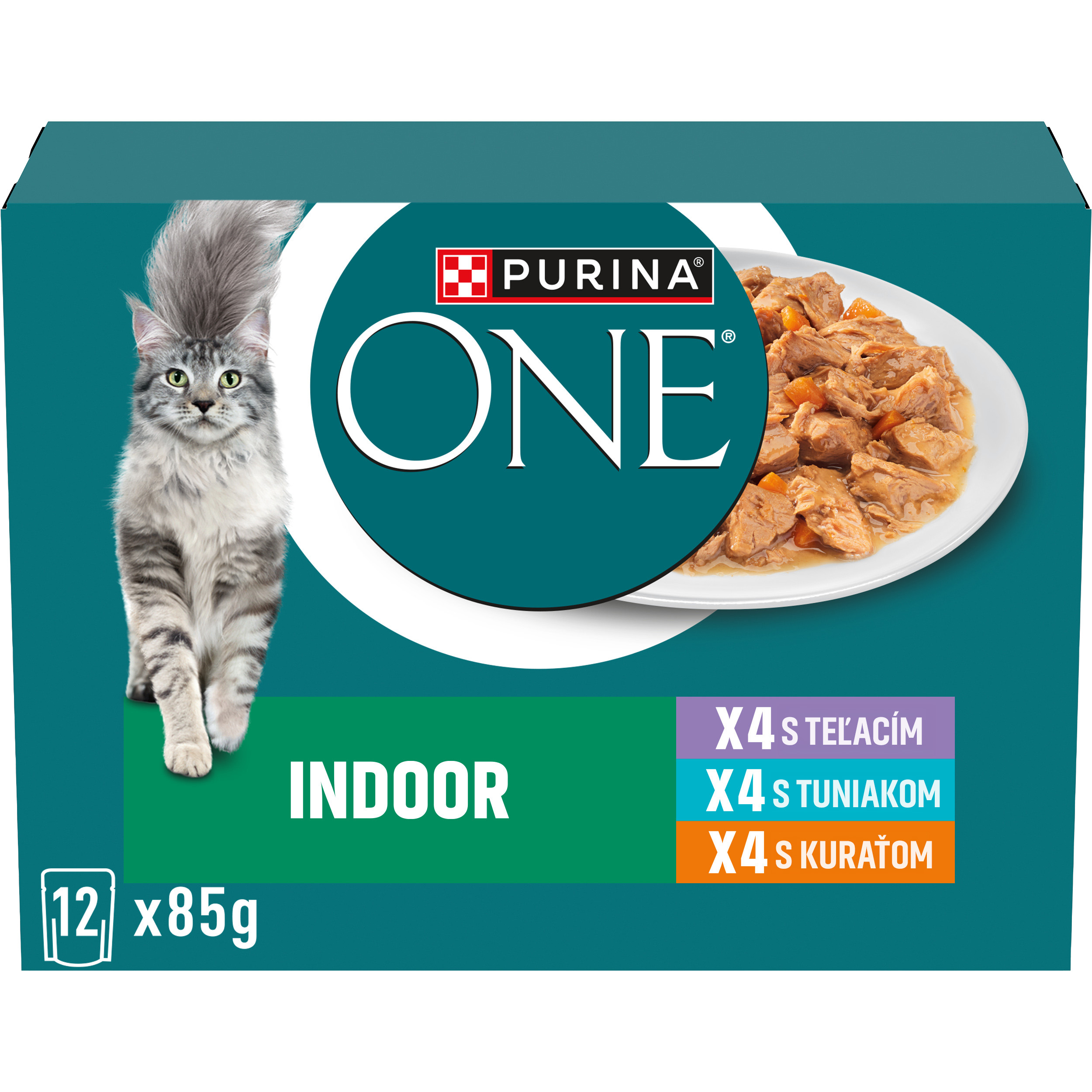 Purina ONE Purina One Multipack Indoor mini filetky s kuraťom 6(12x85g)