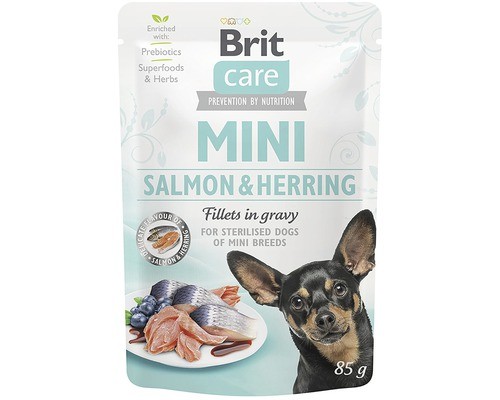 Brit care mini losos/sleď filety v om. 85g a.u.v.