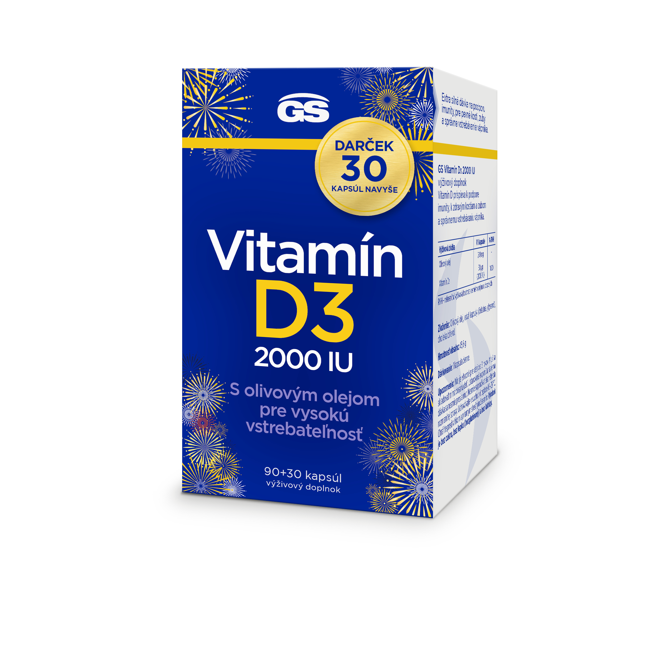 GS Vitamín D3 2000 IU cps. 90+30 darček