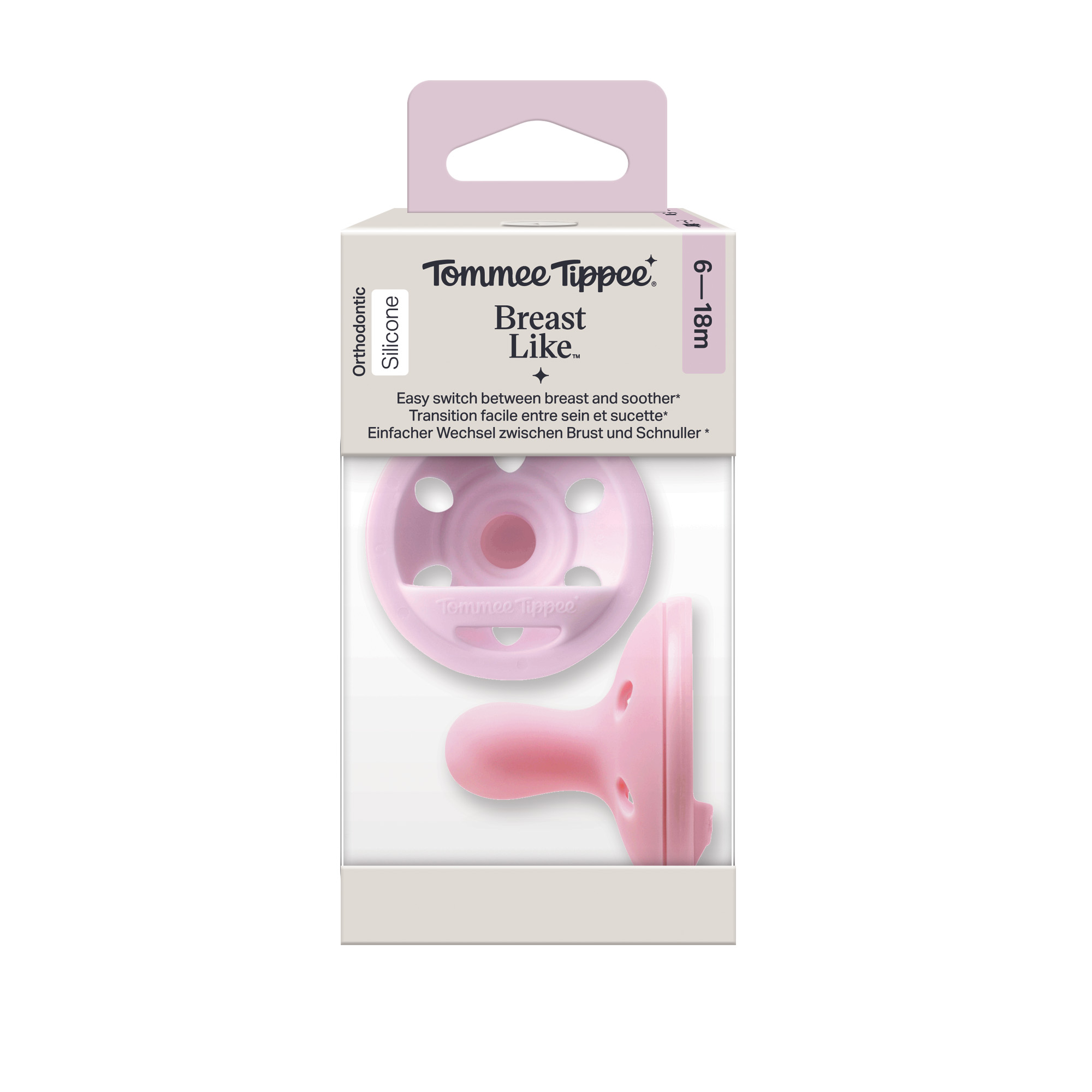Tommee Tippee Tommee Tippee Breast-like silikónový cumlík 6-18m, Girl