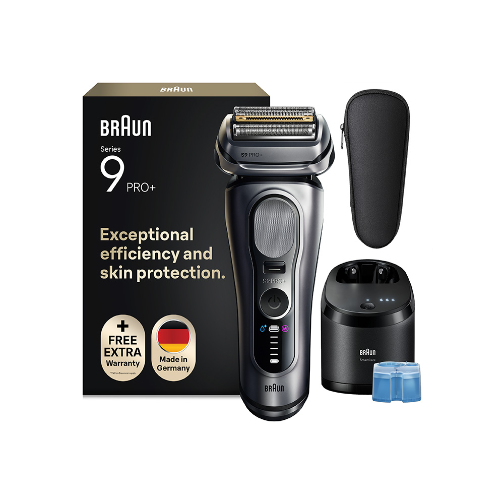 Braun Braun Series 9 Pro+ 9667CC elektrický holiaci strojček + stanica SmartCare, strieborný