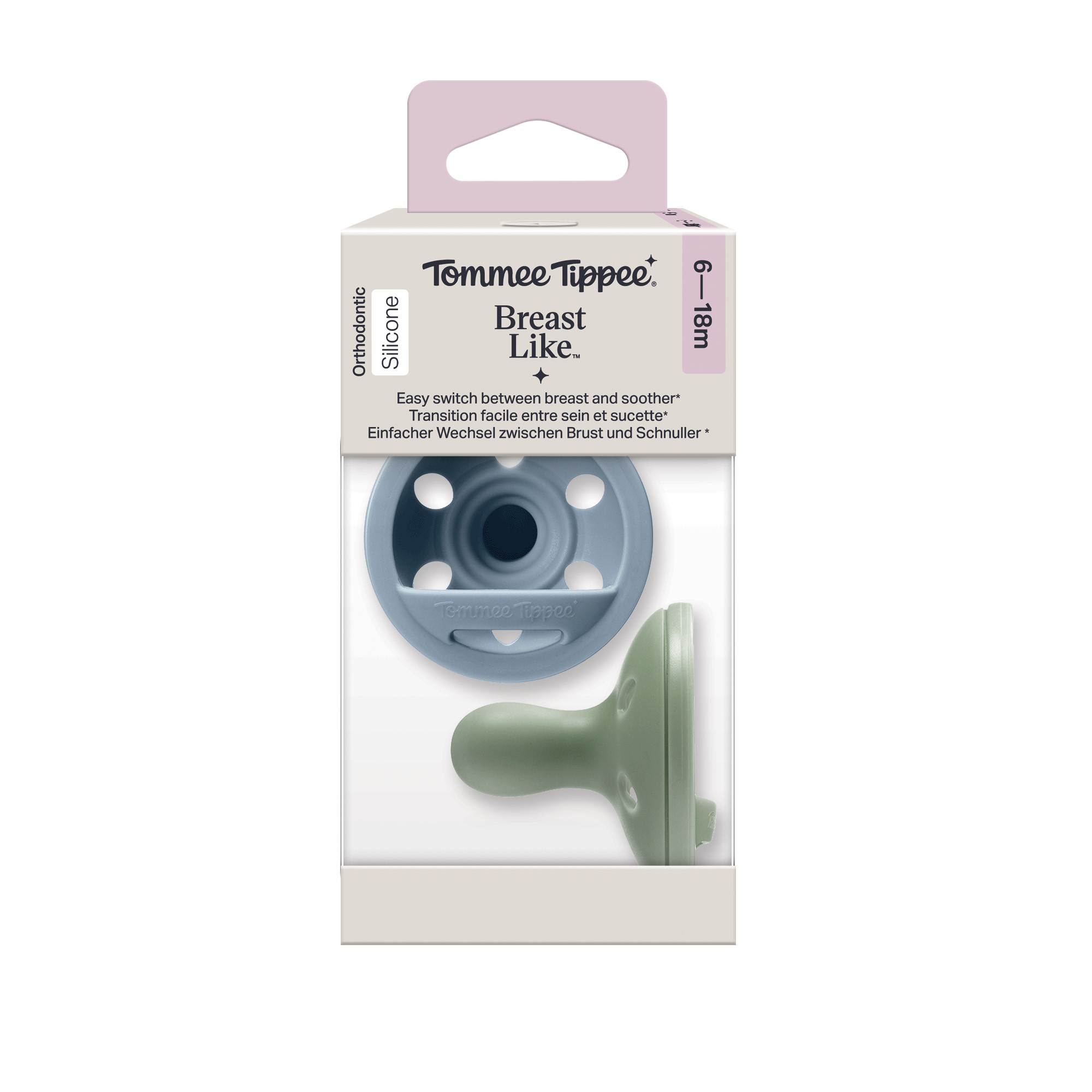 Tommee Tippee Tommee Tippee Breast-like silikónový cumlík 6-18m, Boy