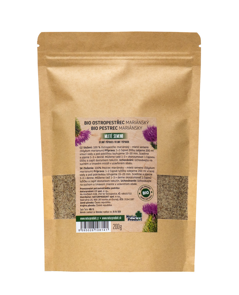 NaturProdukt Naturprodukt bio ostropestrec mariánsky mletý 200g