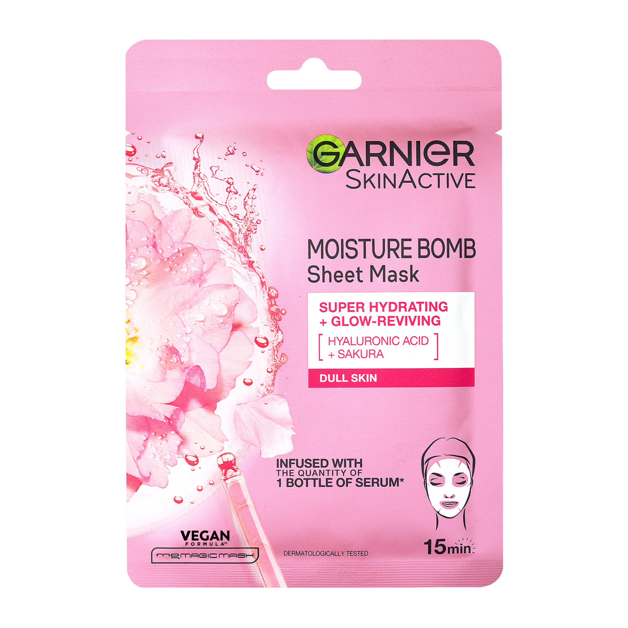 Garnier Garnier Skin Naturals textilná maska s výťažkom zo sakury, 28 g