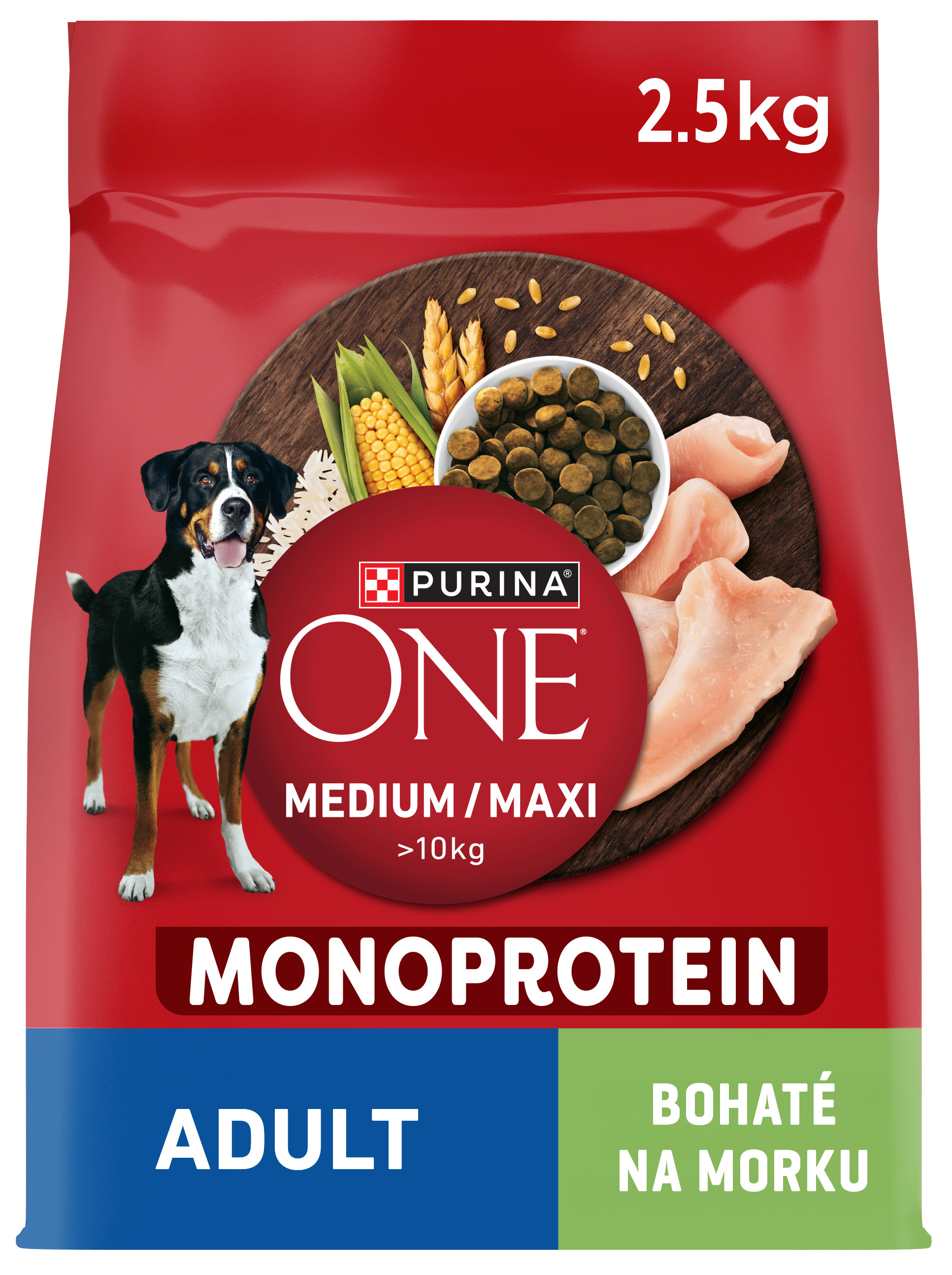 Purina Purina one medium/maxi adult monoprotein morka 2,5kg a.u.v.