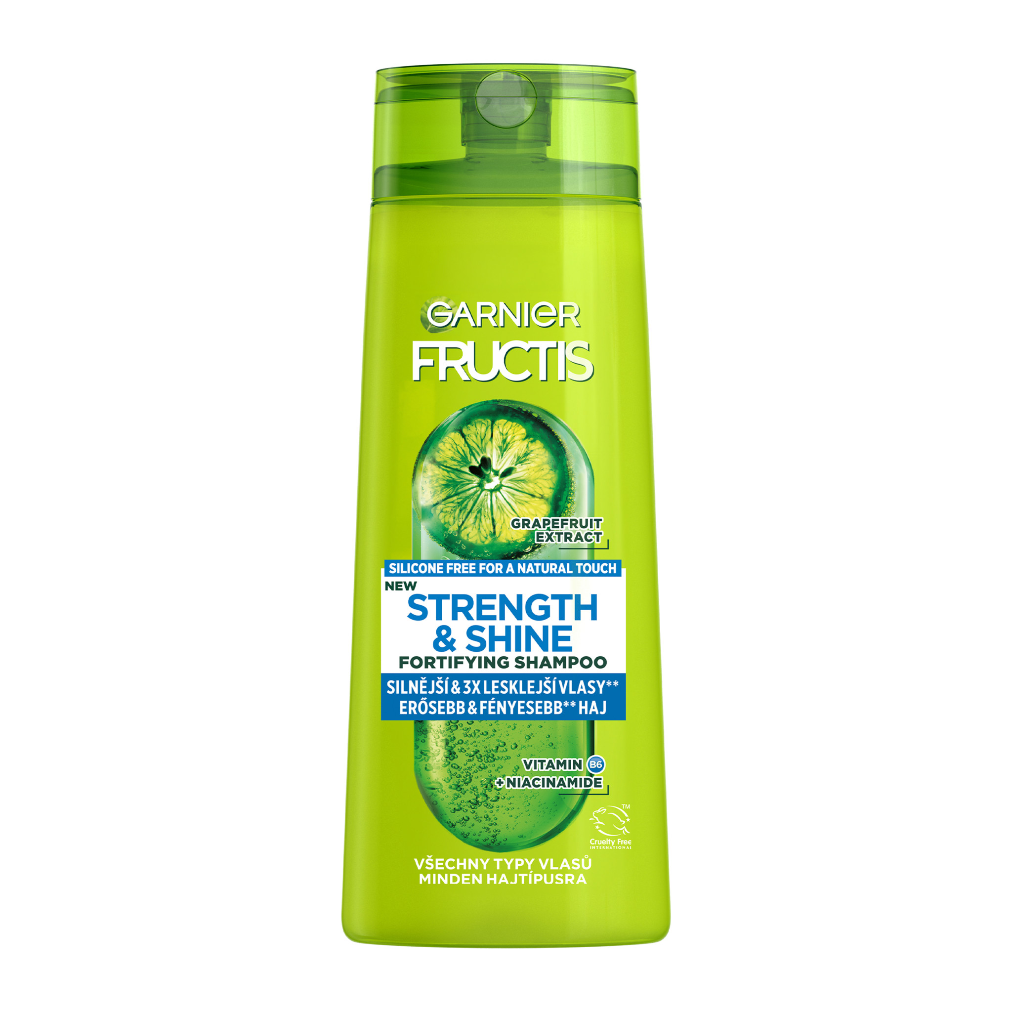 Garnier Garnier Fructis Strength & Shine posilňujúci šampón na vlasy pre všetky typy vlasov bez lesku a sily, 250 ml