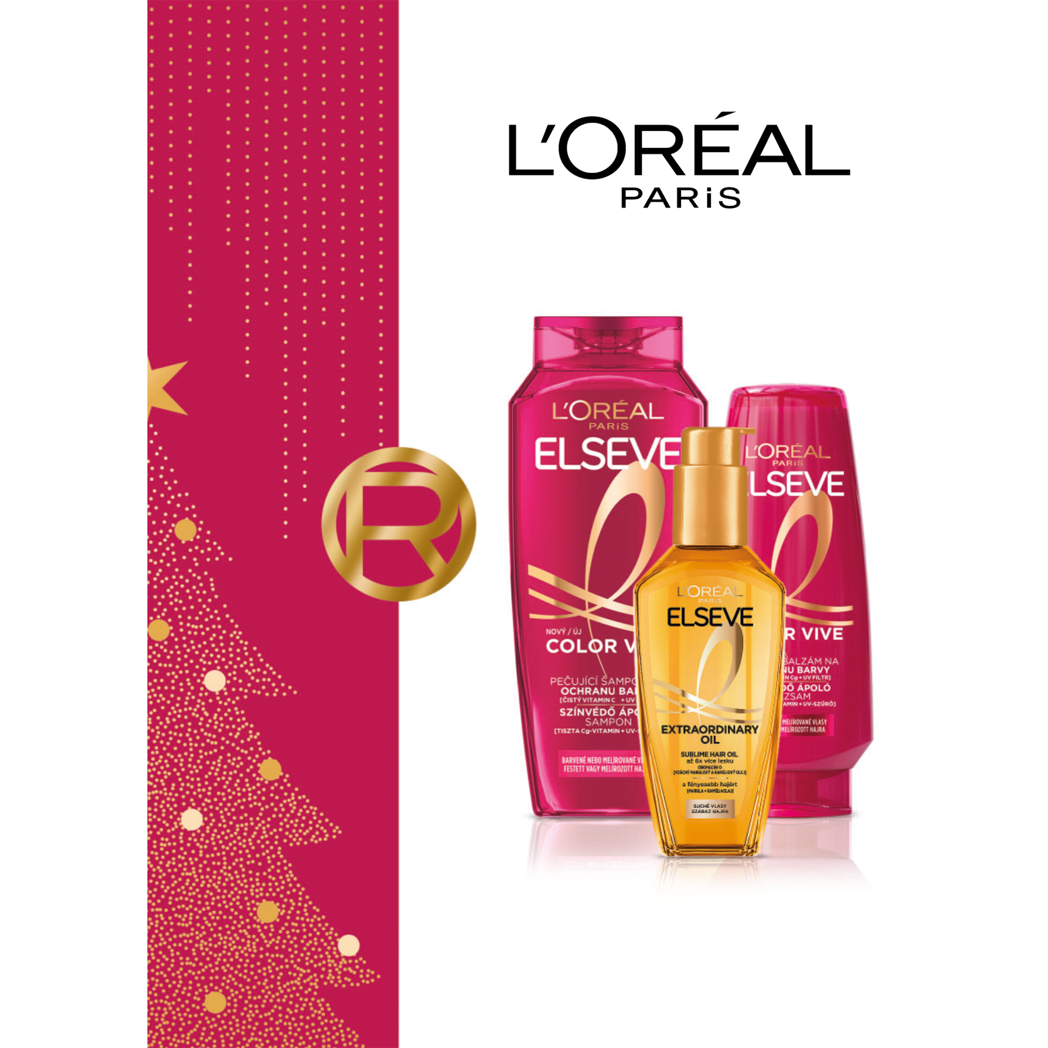 L'Oréal Paris L'Oréal Elseve Color Vive – vianočný set 2026 - šampón na vlasy