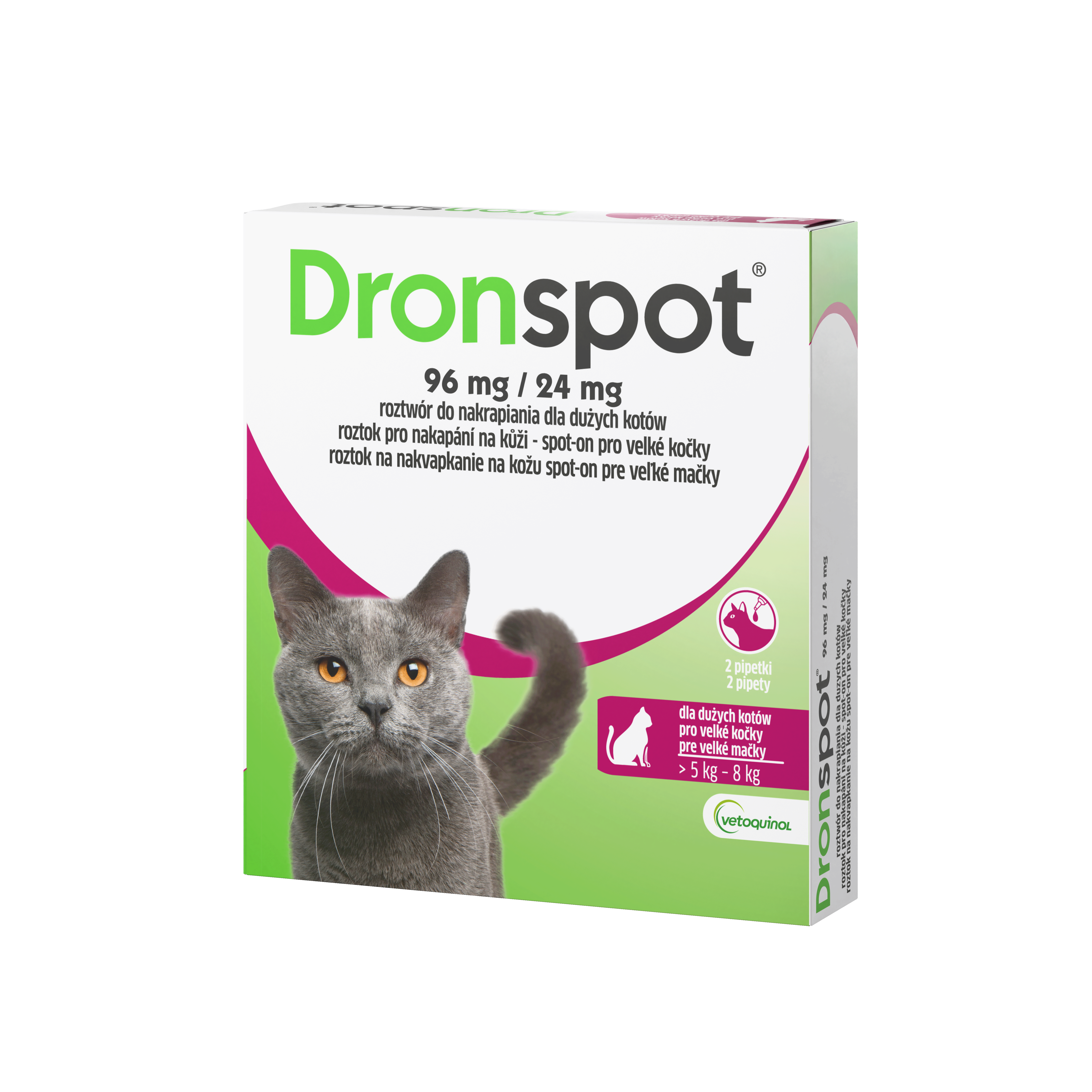 Dronspot 96 mg/24 mg spot-on (2 pipety)