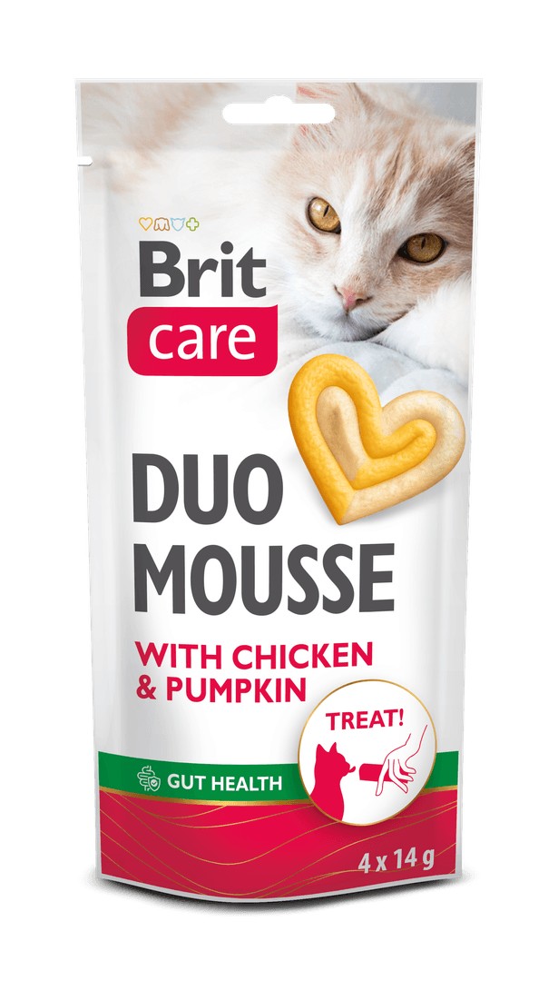 Brit Care Brit care cat duo mousse kur.mäso/tekvica 4x14g a.u.v.