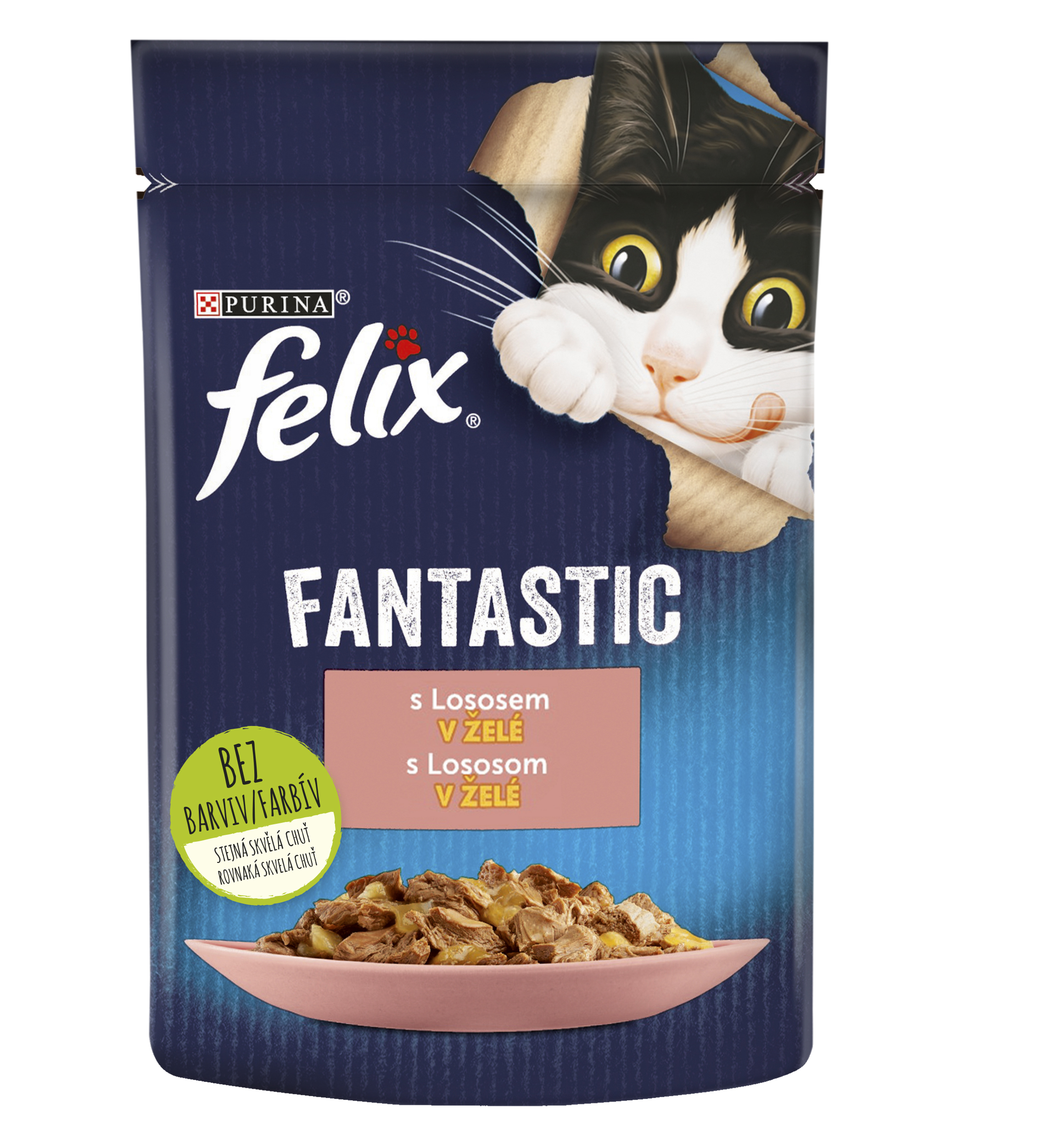 Felix Fantastic kapsička pre mačky losos v želé 85 g