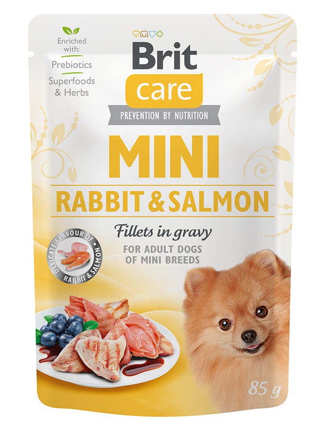 Brit care mini králik/losos filety v om. 85g a.u.v.
