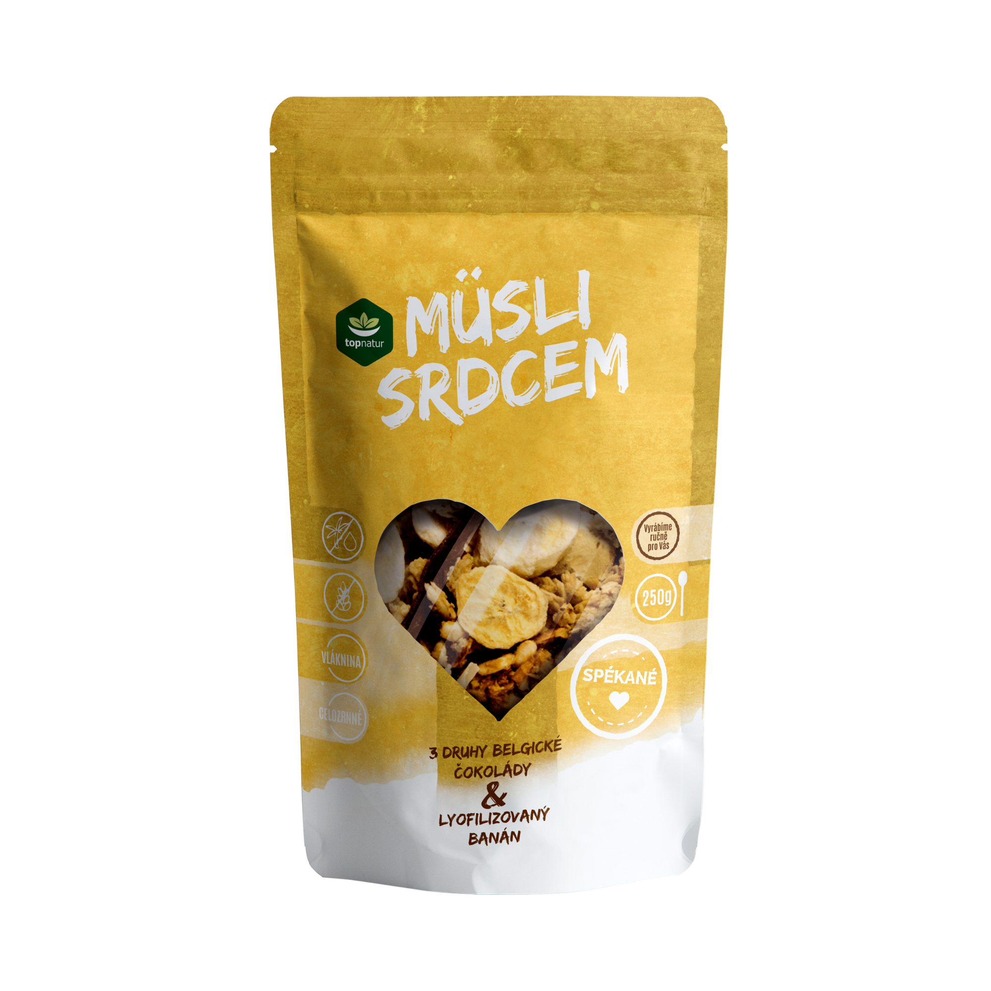 Topnatur Müsli srdcom Čoko trio & Banán