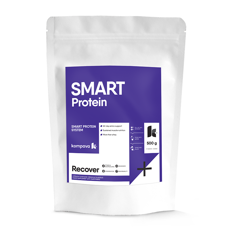 KOMPAVA Smart Protein, biela čokoláda-malina