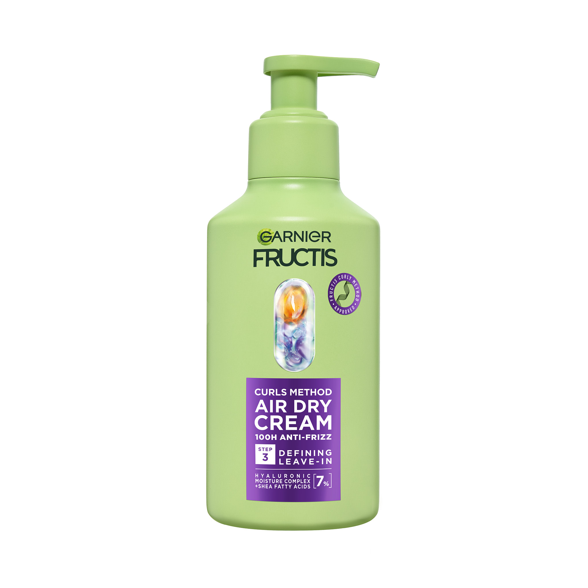Garnier Garnier Fructis Curls Method krok 3 Hydratačný Bezoplachový krém pre všetky typy vlnitých a kučeravých vlasov, 260 ml