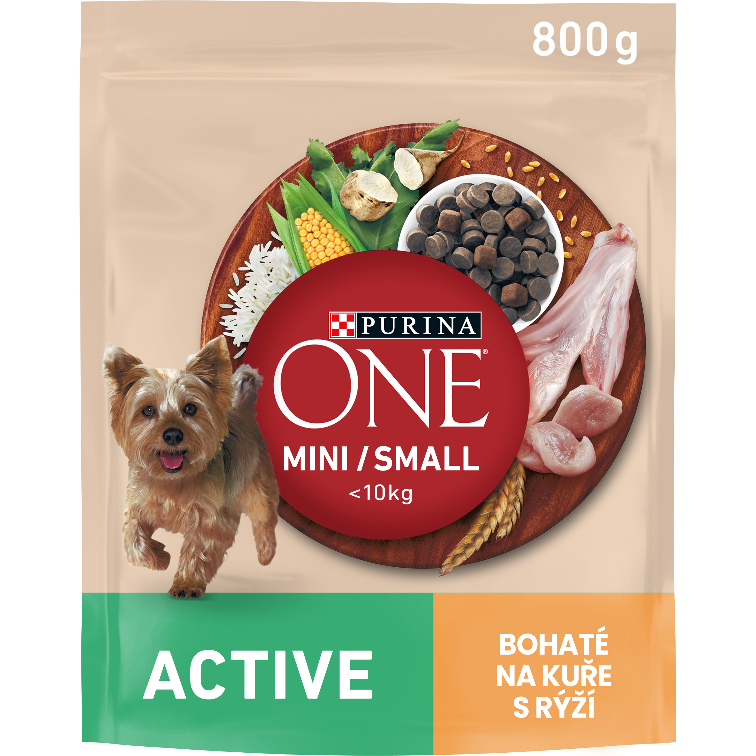 One Mini Active Dog 800g s kuraťom
