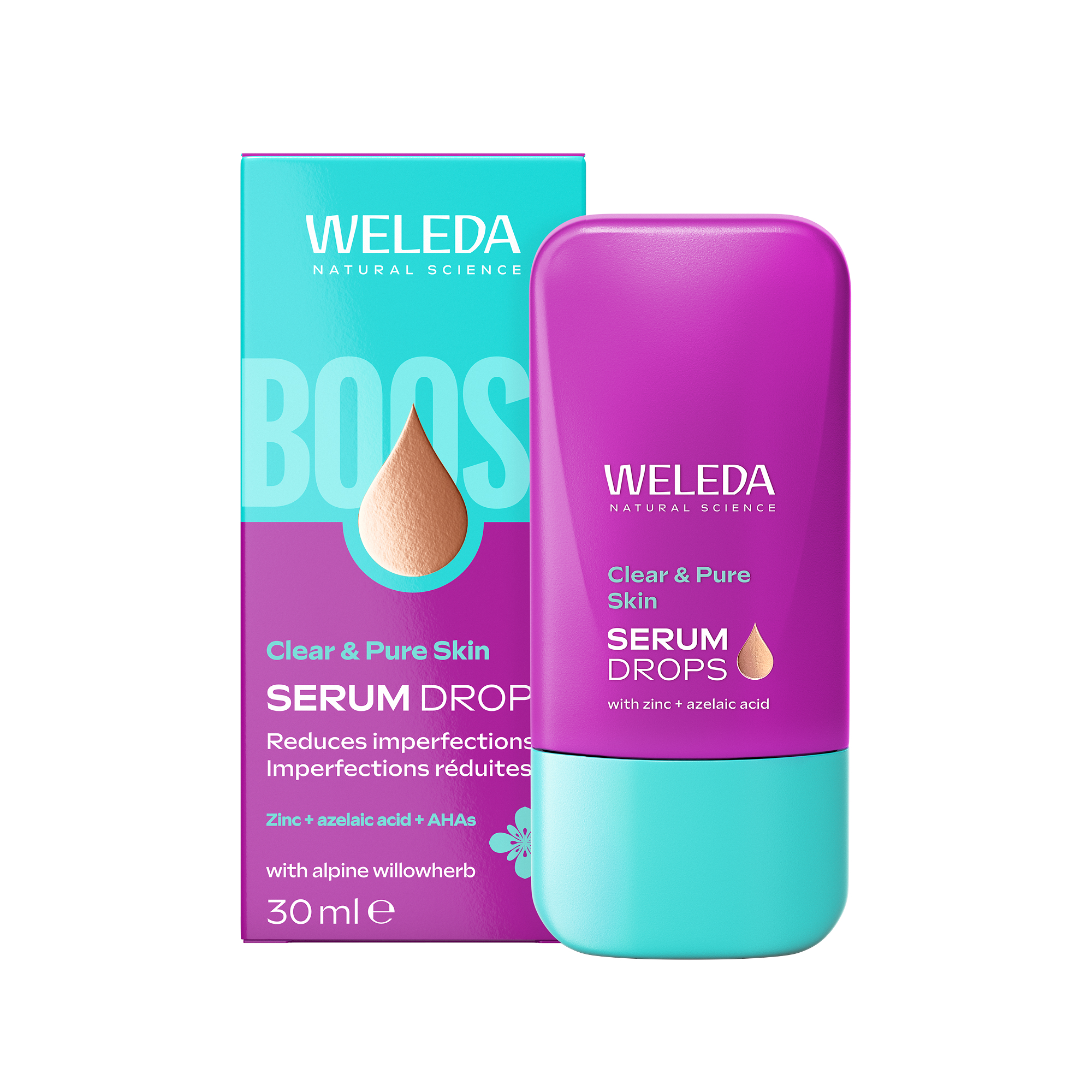 Weleda Wel-clear&pure skin serum booster drops 30ml