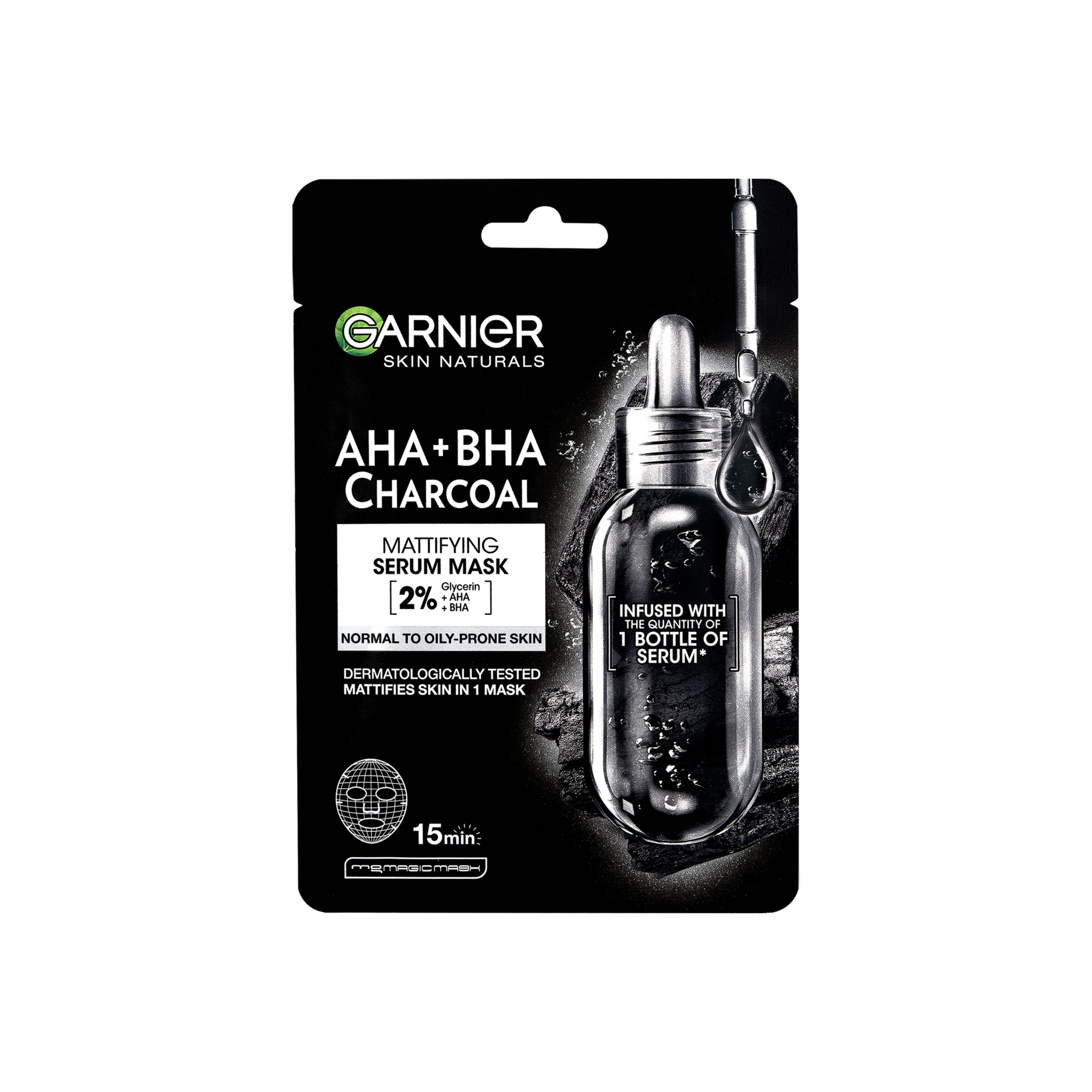 Garnier Garnier skin black mask pure charcoal čierne riasy
