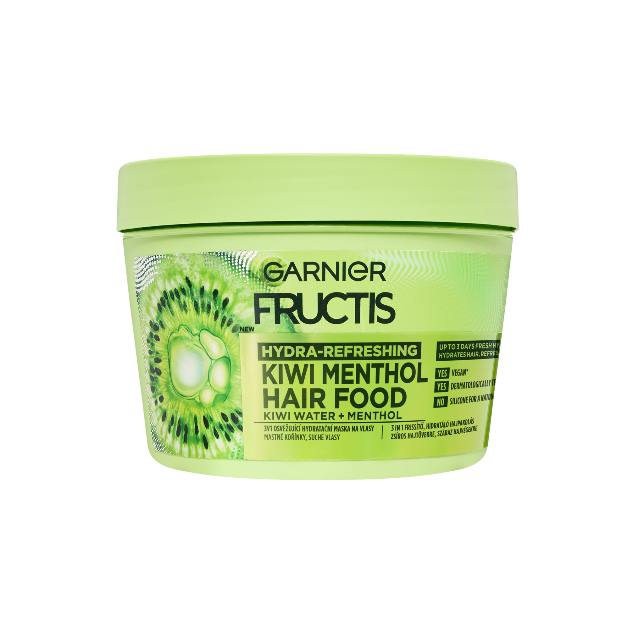 Garnier Garnier Fructis 3v1 Osviežujúca hydratačná maska na vlasy s kiwi