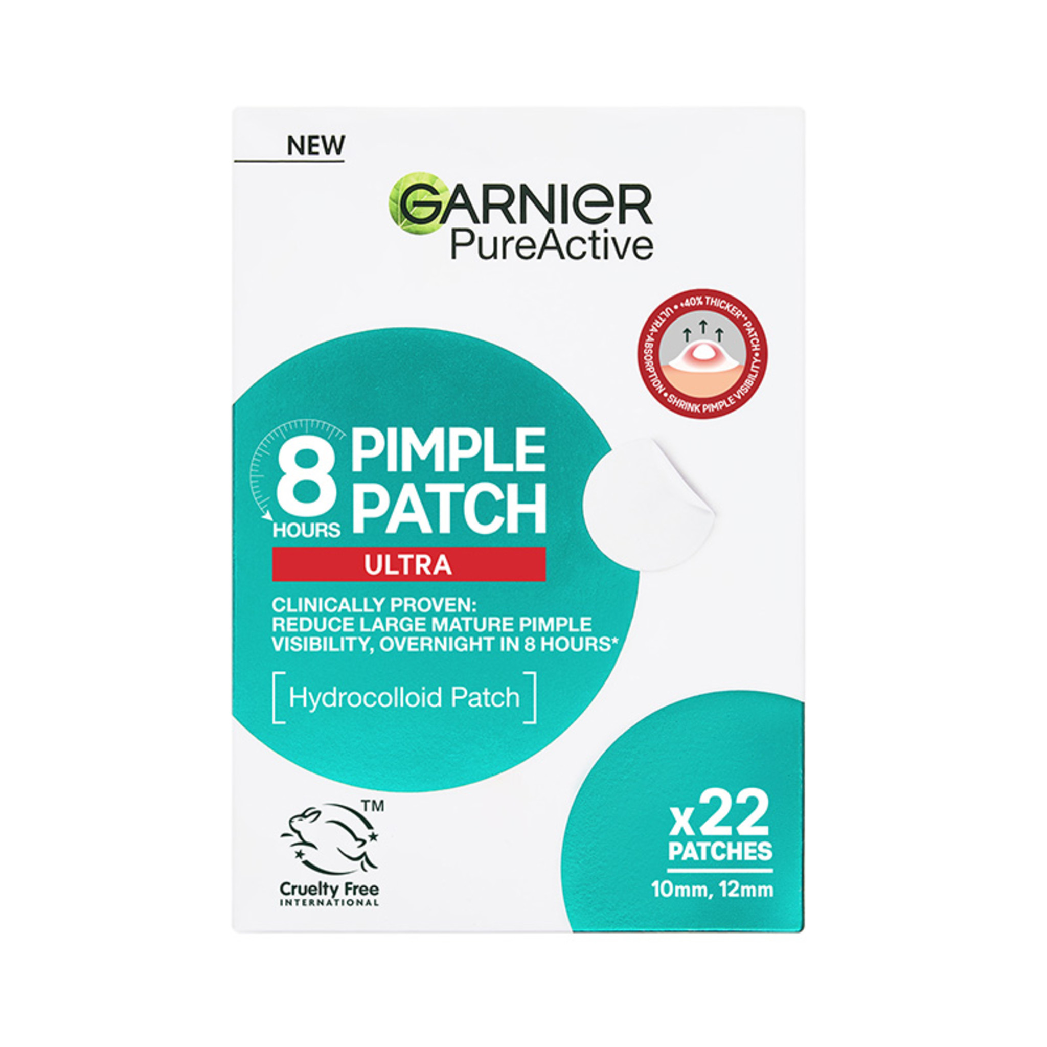 Garnier Garnier Pure Active 8H Pimple Patch Ultra náplasť na pupienky