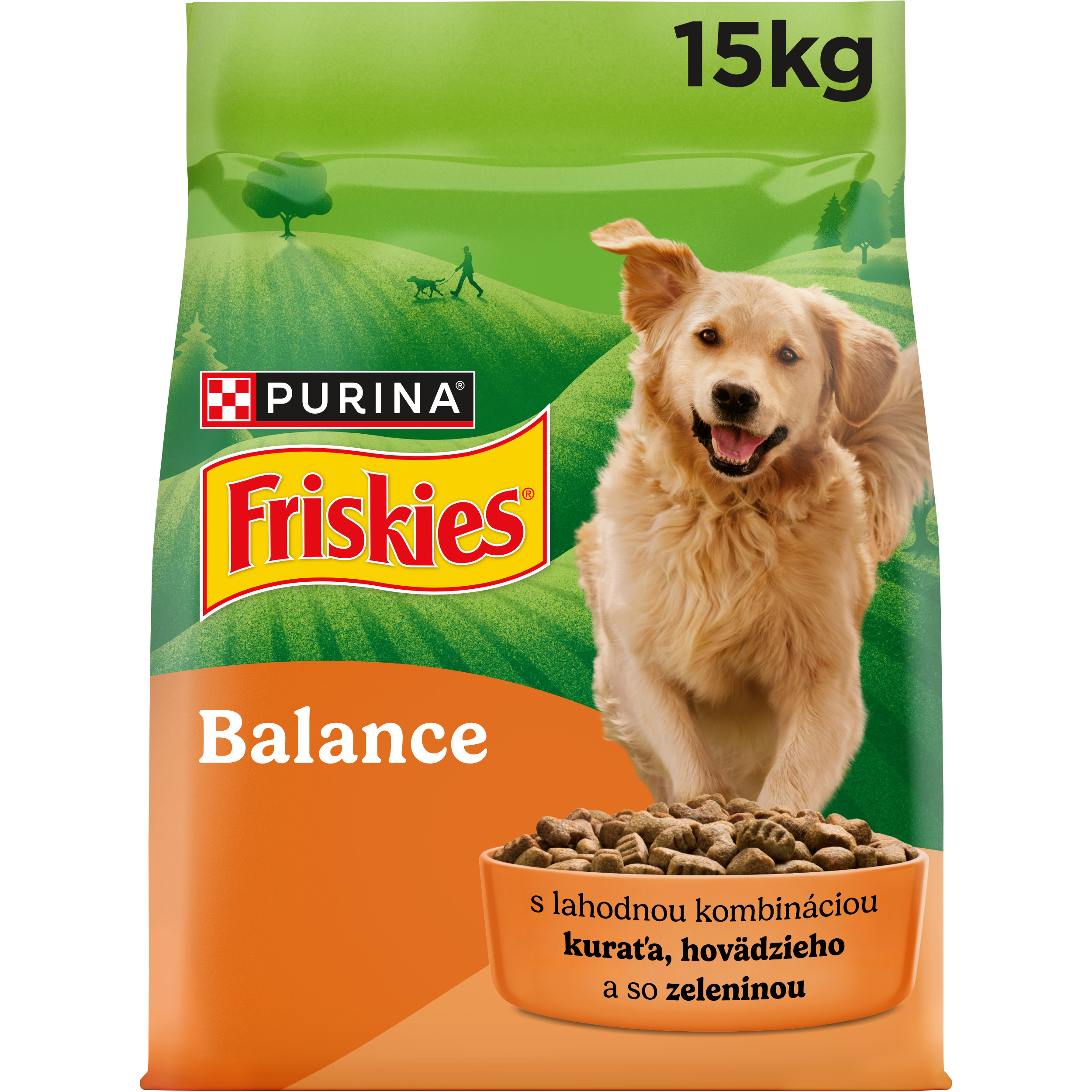 Friskies Friskies GP 15kg Balance s kuracim, hovädzím a zeleninou