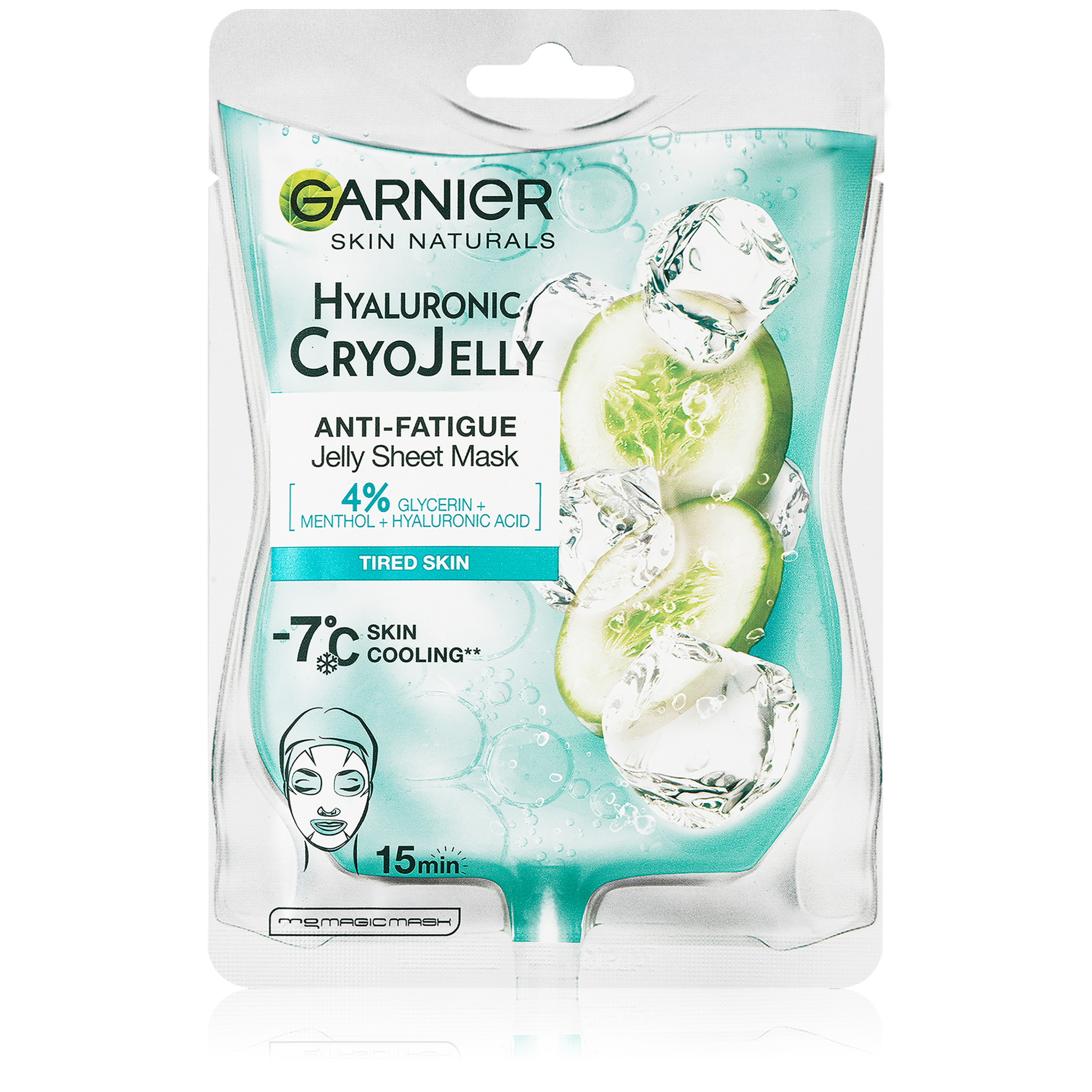 Garnier Garnier Cryo Jelly textilná pleťová maska s chladivým efektom -7 °C, 27 g