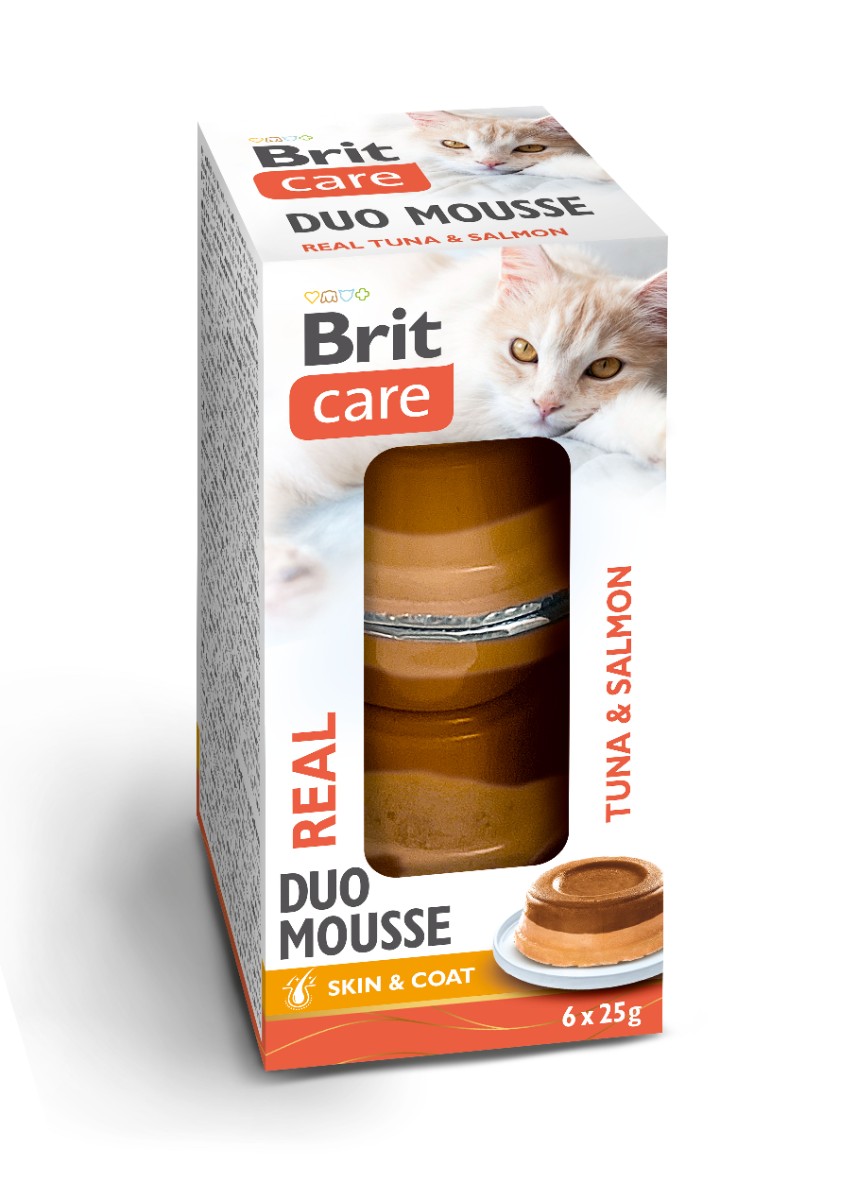 Brit Care Brit care cat duo mousse tuniak a losos 6x25g a.u.v.