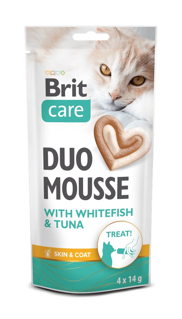 Brit Care Brit care cat duo mousse b.ryba/tuniak 4x14g a.u.v.