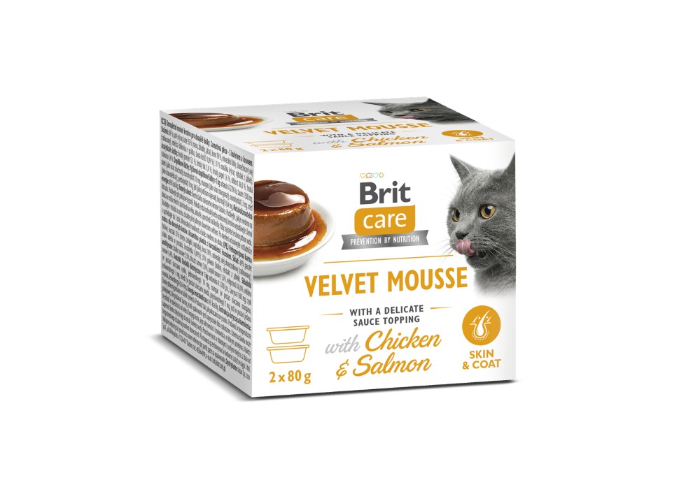 Brit Care Brit care cat velvet mousse kuracie/losos 2x80g a.u.v.
