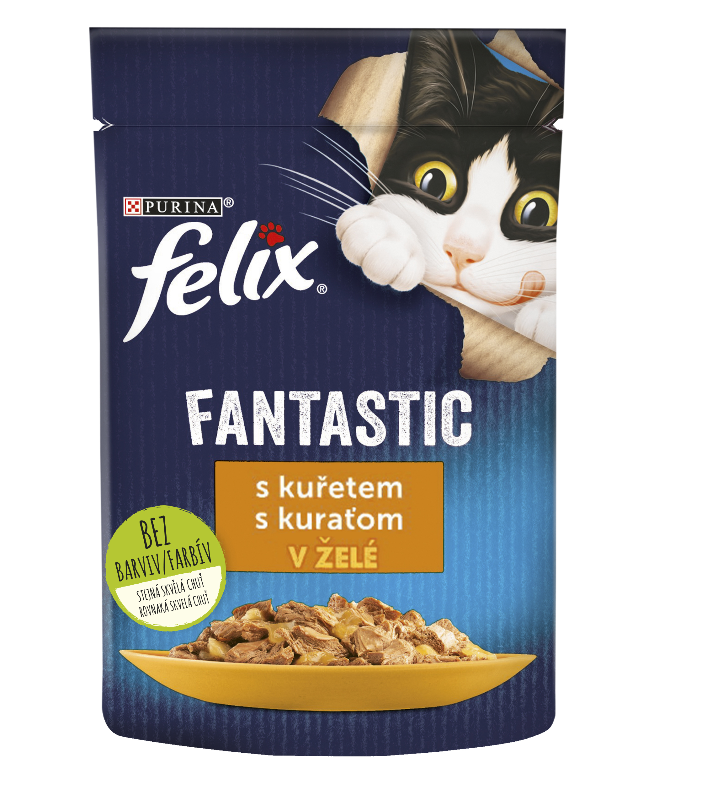 Felix Fantastic kapsička pre mačky kura v želé 85 g