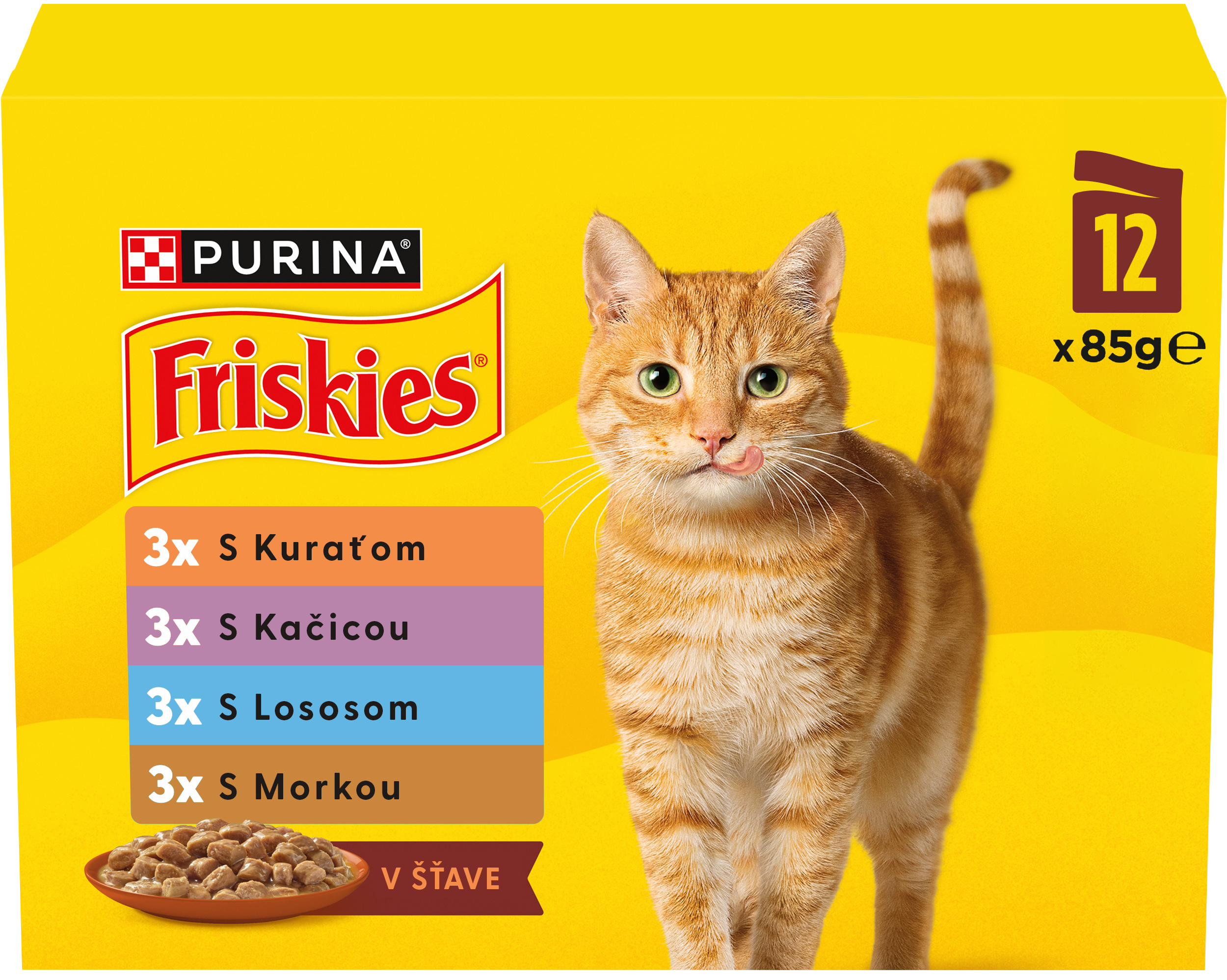 Friskies Friskies Multipack 6(12x85g) kura/kačica/losos/morka