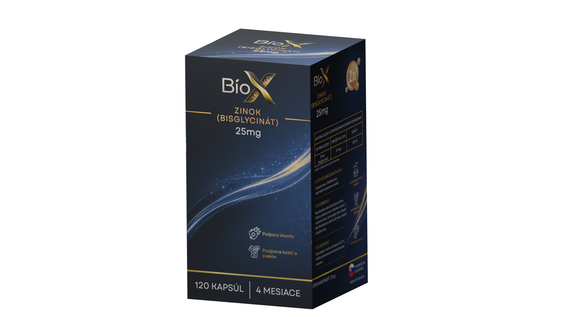 BioX Zinok (Bisglycinát) 25 mg