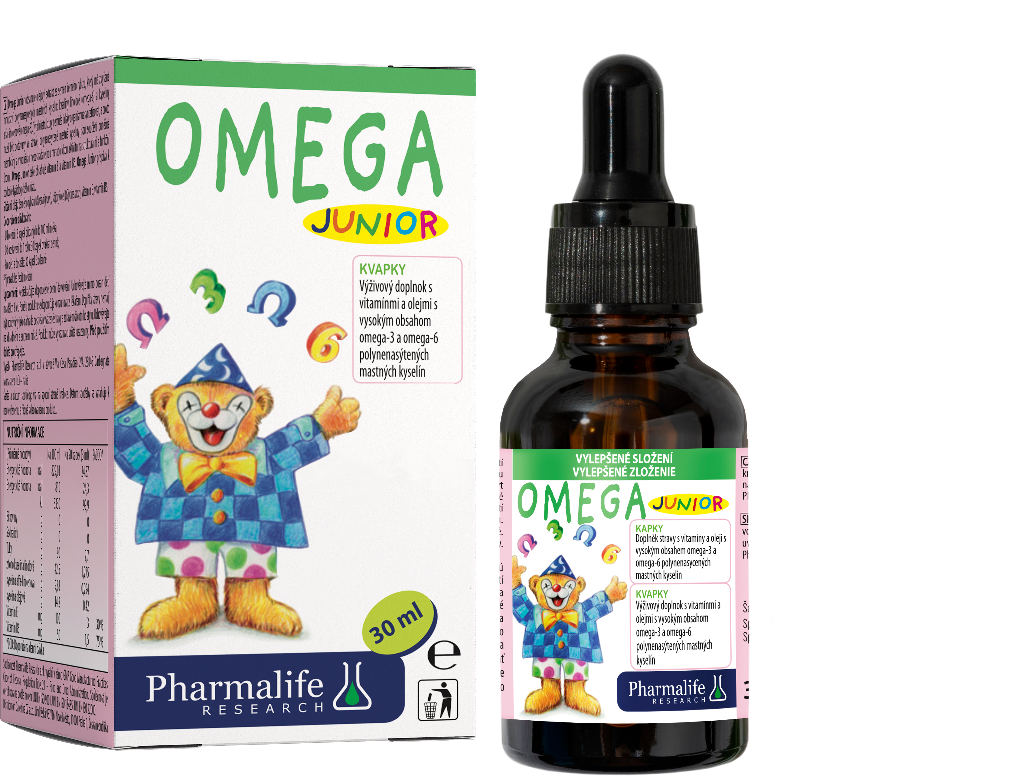 Pharmalife omega junior 0+ kvapky 30ml