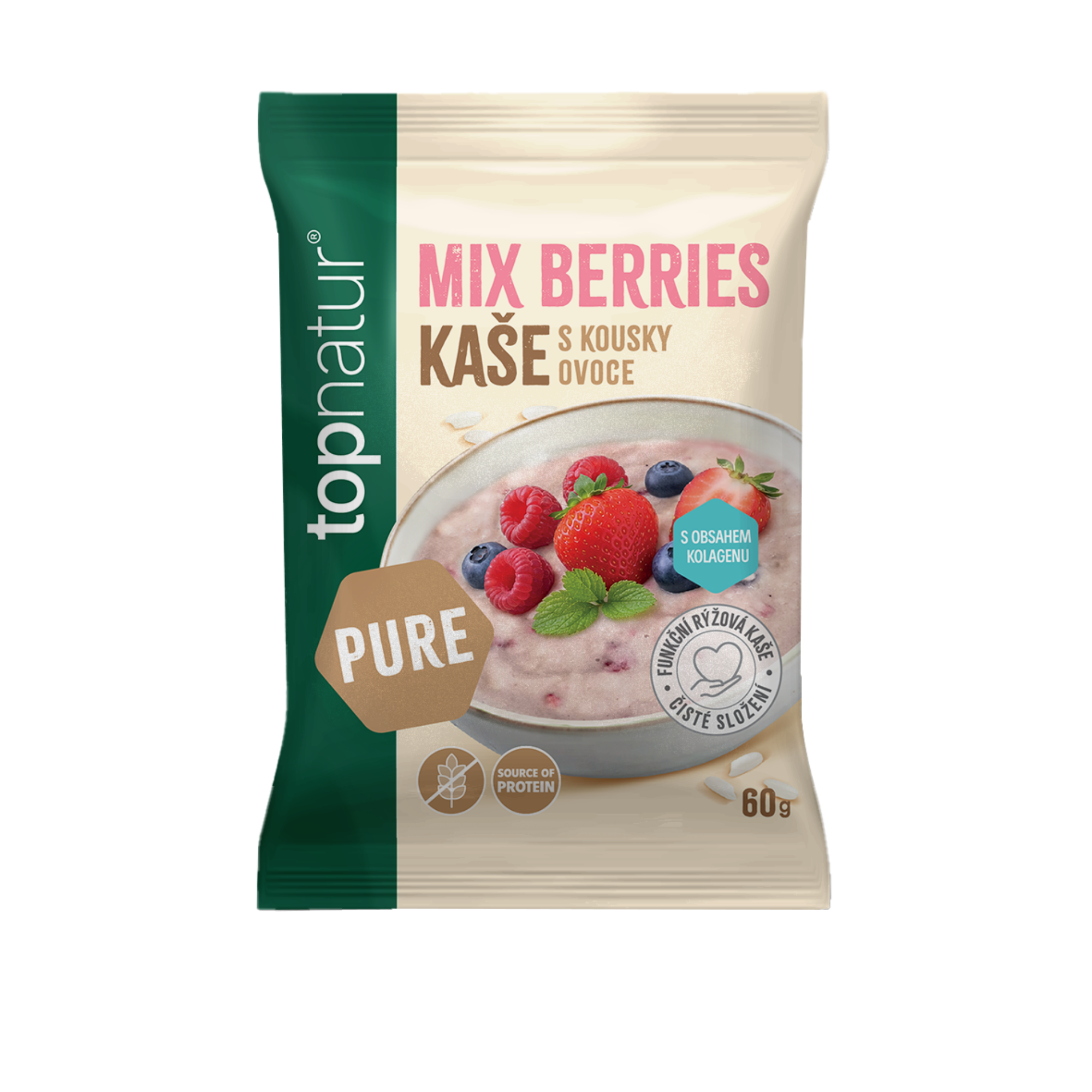 Topnatur Pure kaša Mix Berries s kolagénom