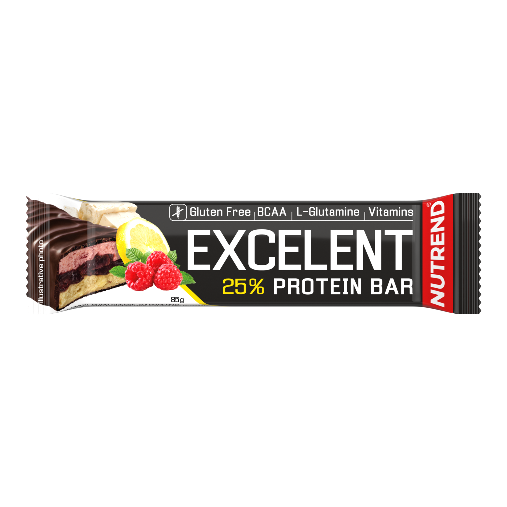 Nutrend excelent double bar citron tvaroh malina 85g