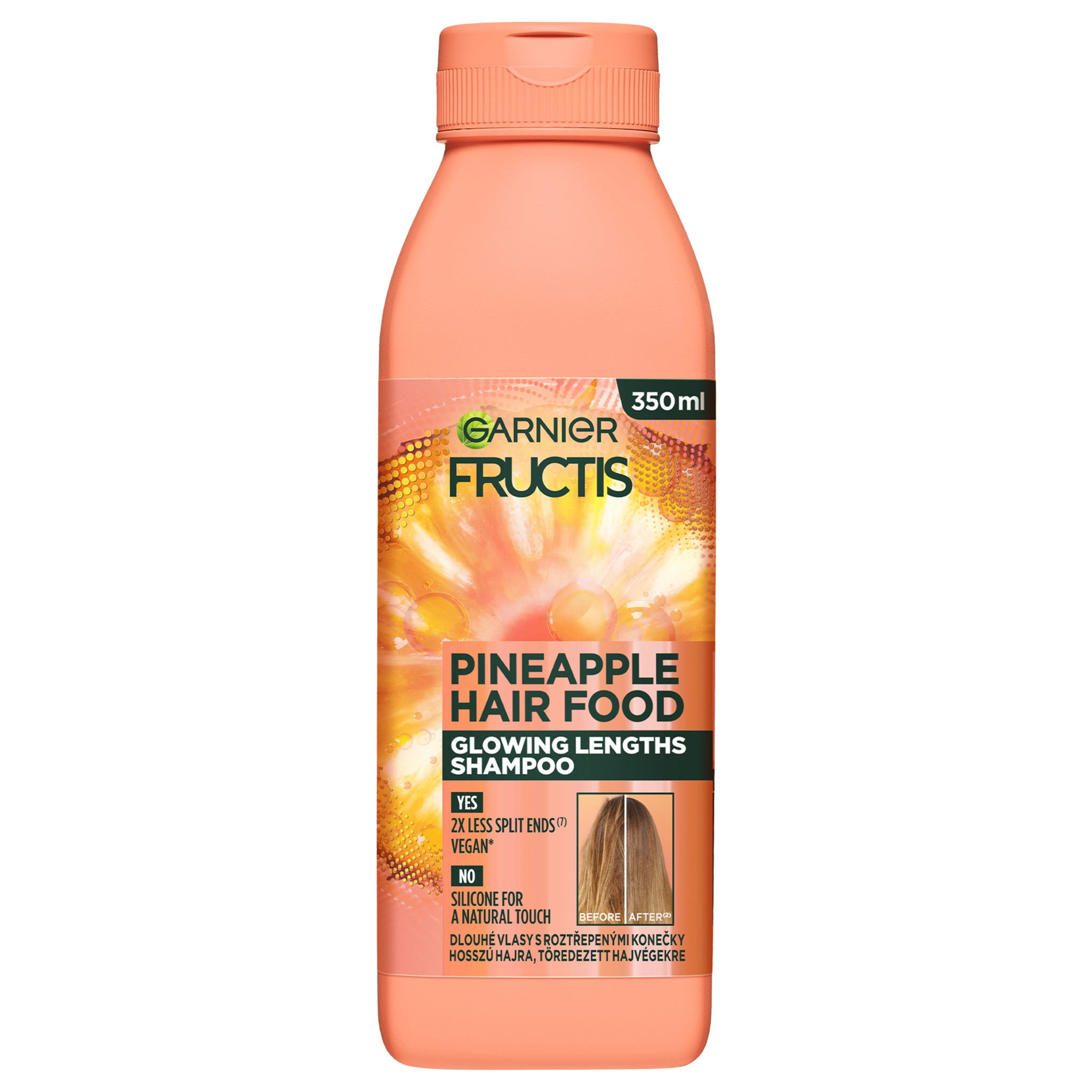 Garnier Garnier Fructis Hair Food Pineapple rozjasňujúci šampón na vlasy na dlhé vlasy, 350 ml