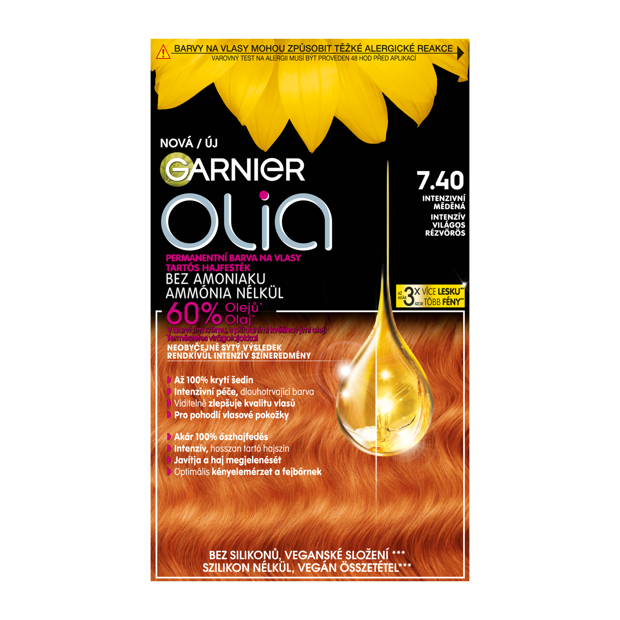 Garnier Garnier Olia permanentná farba na vlasy 7.40 Intenzívna medená