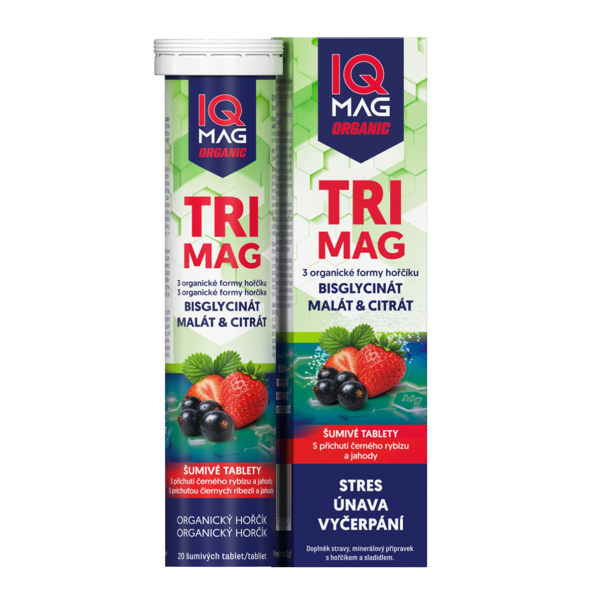 IQ MAG Iq mag organic trimag šum. Ríbezle+jahoda 20tbl