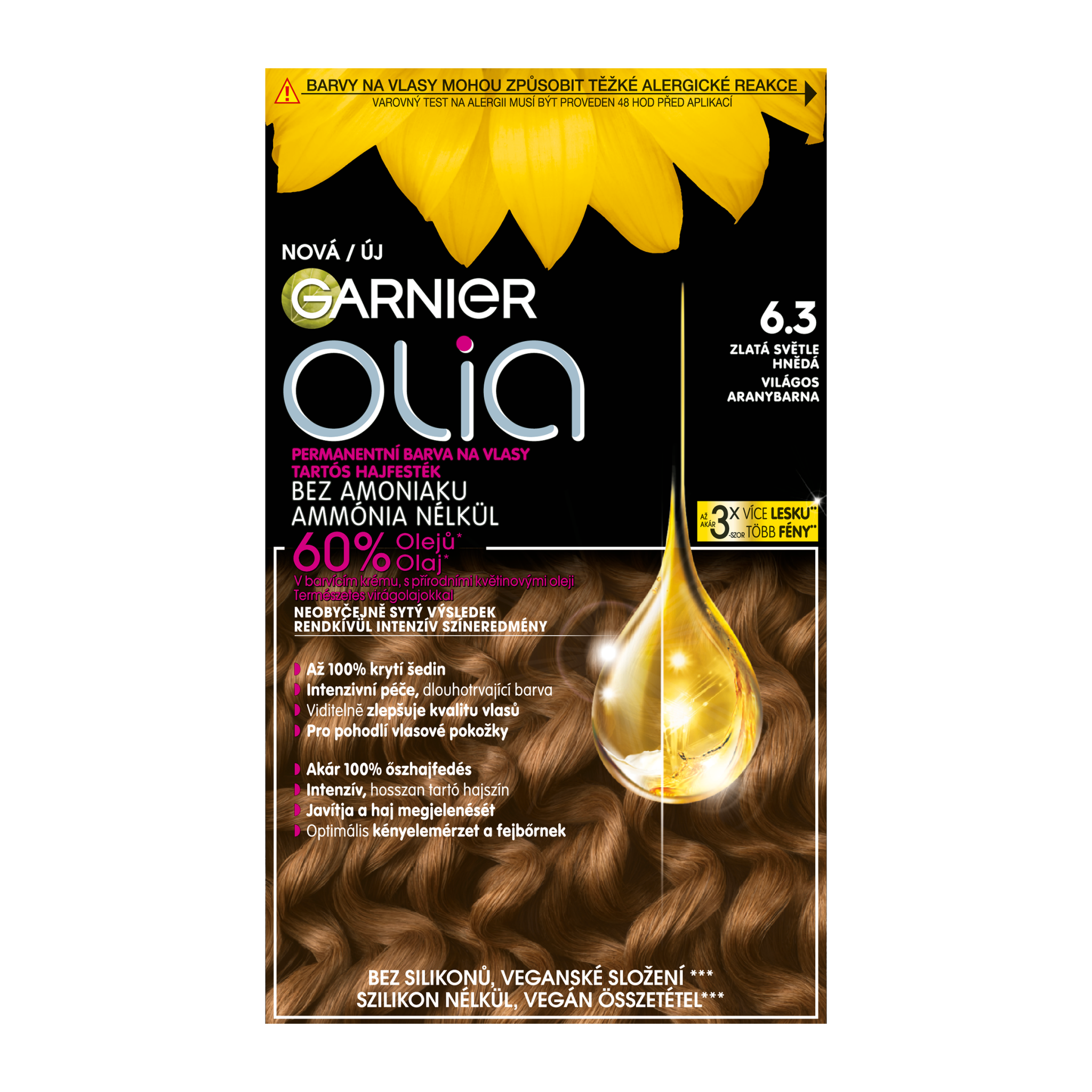 Garnier Garnier Olia permanentná farba na vlasy 16.3 Zlatá svetlohnedá