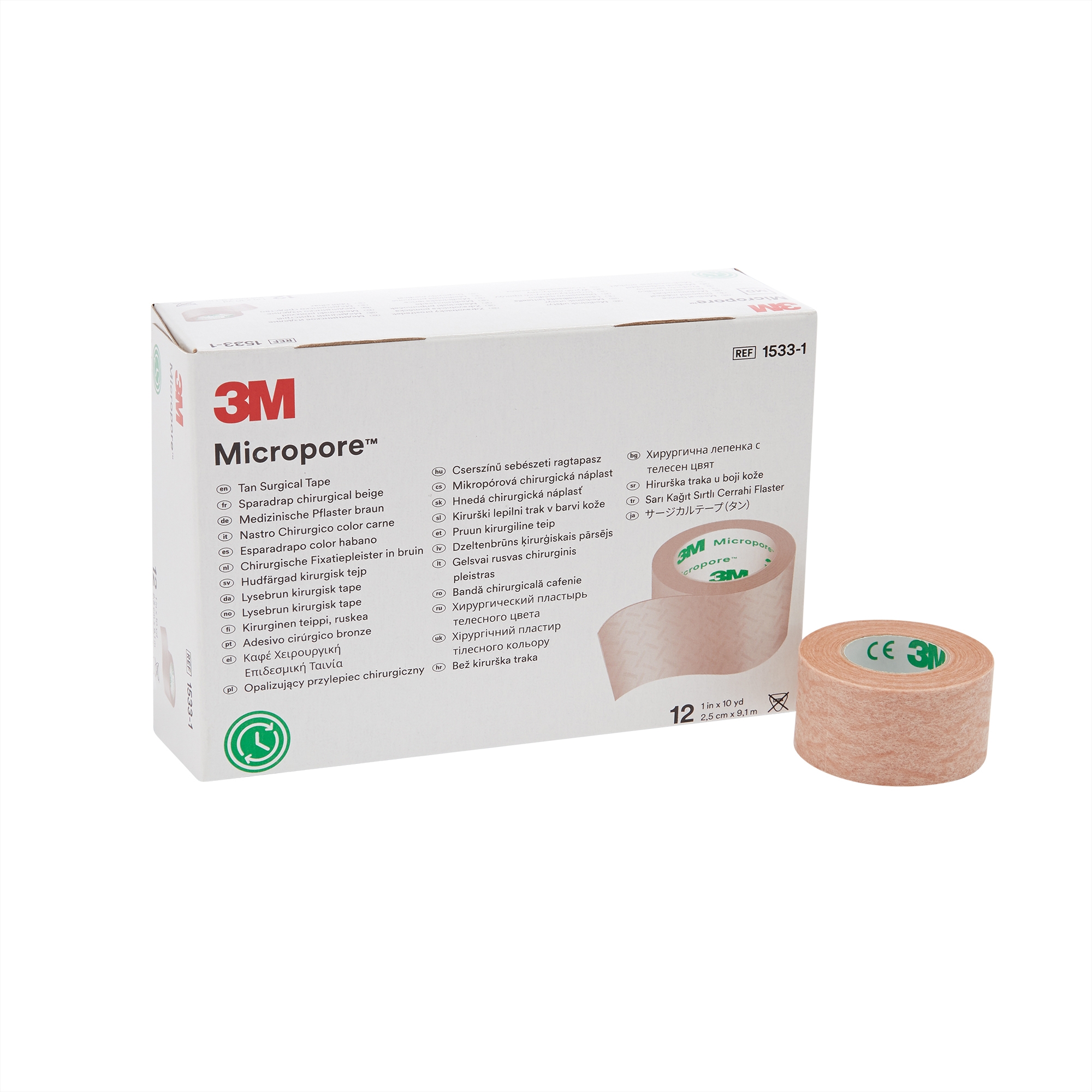 Solventum Transpore Solventum 3M Micropore 15331 Hnedá 2,5Cmx9,1M 12Ks