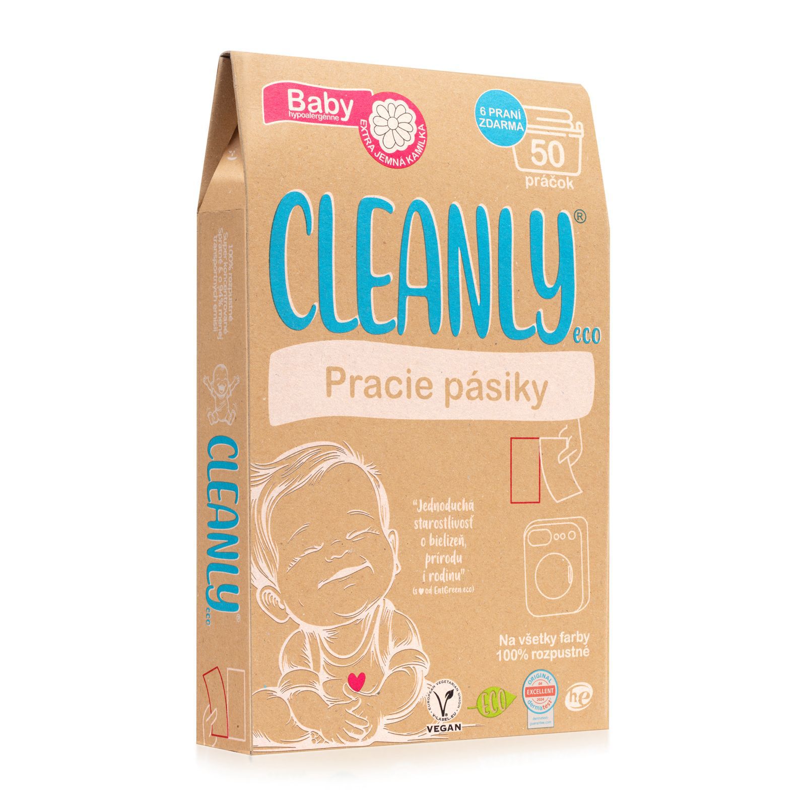 Cleanly Eco Cleanly pracie pásiky - Baby s kamilkou - 50 praní
