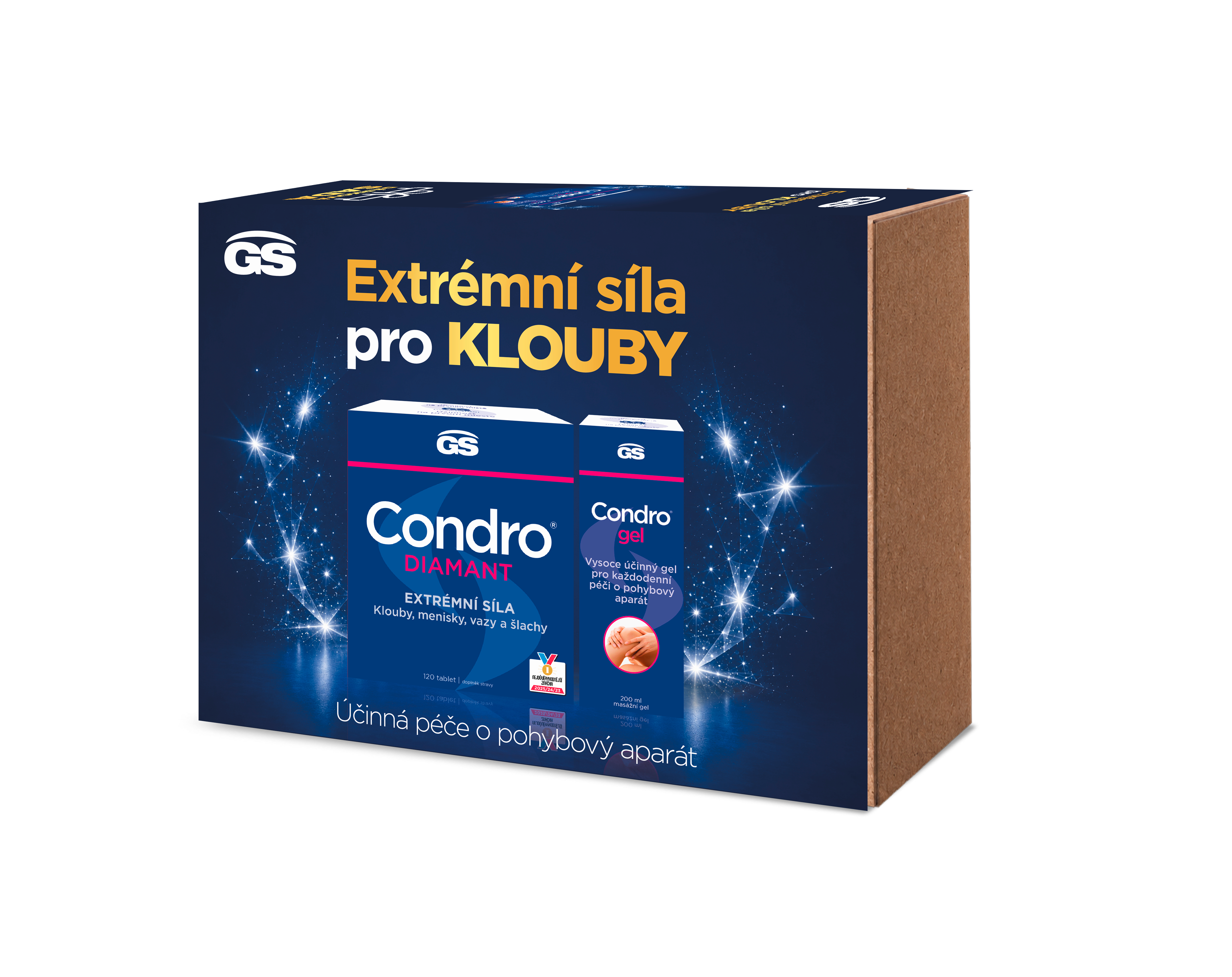GS GS Condro darčeková kazeta - GS Condro Diamant tbl 120 + GS Condro gél 200 ml