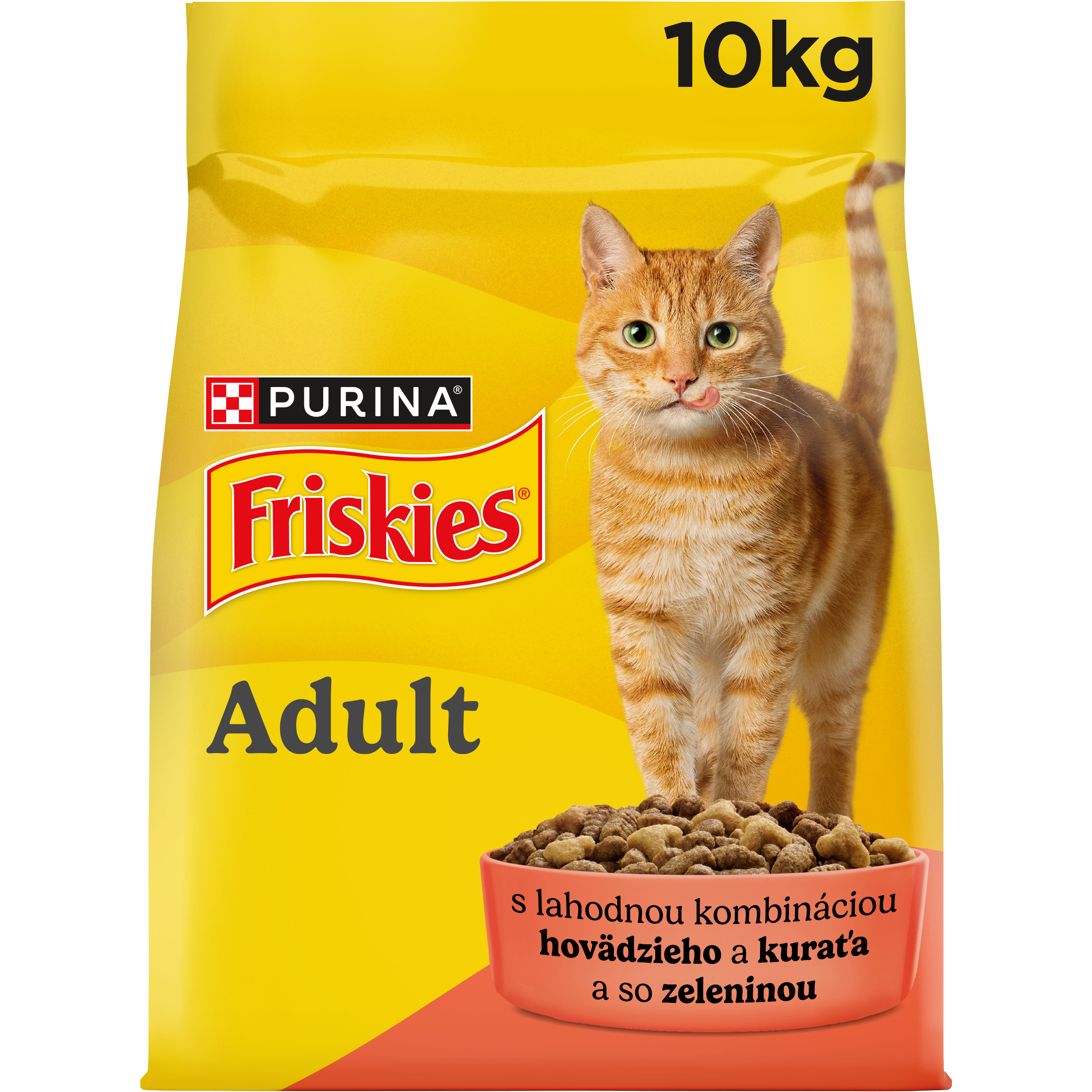 Friskies Friskies GM 10kg s hovädzím, kuraťom a pridanou zeleninou