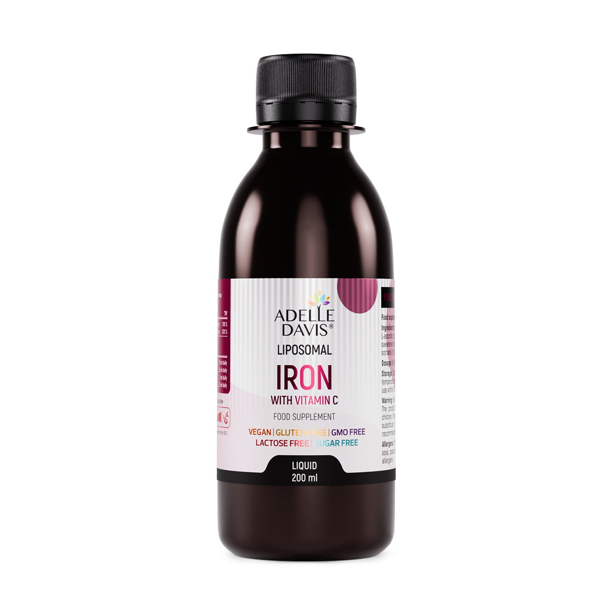 Adelle Davis Lipozomálne železo s vitamínom C 200 ml