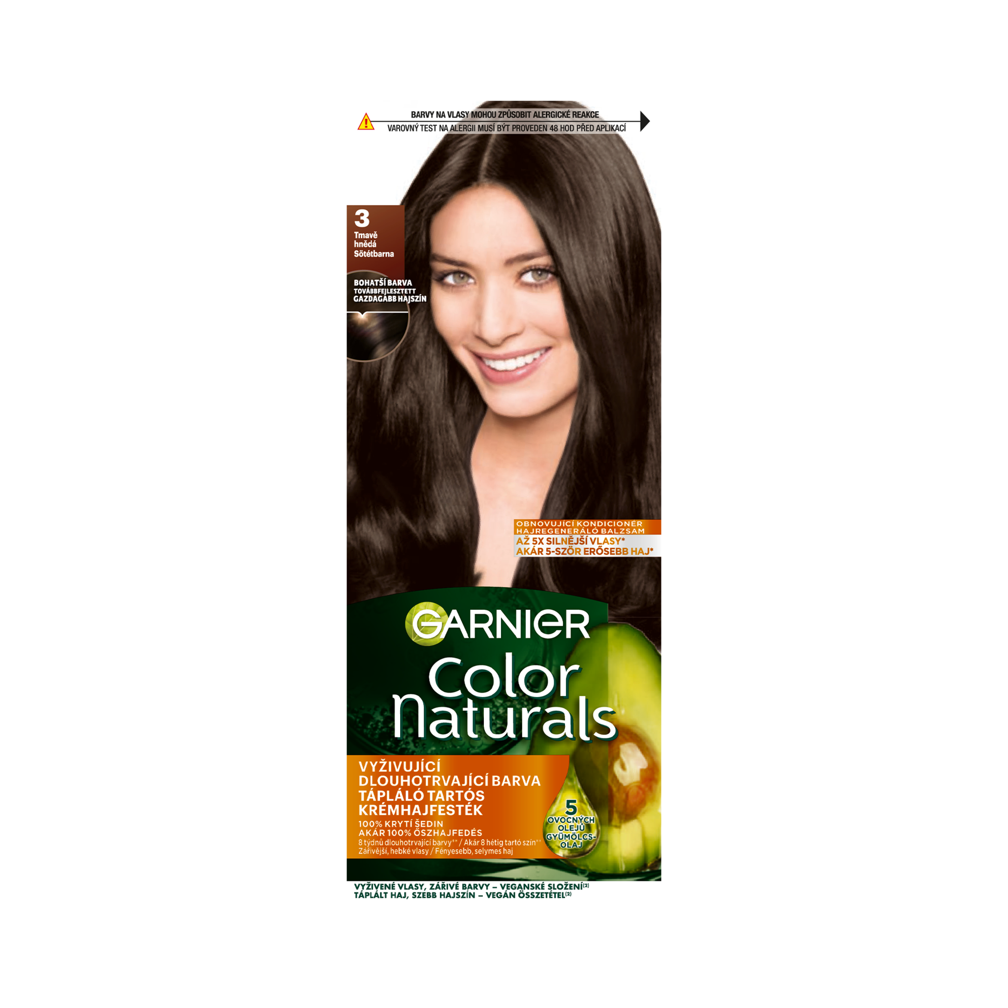 Garnier Garnier Color Naturals permanentná farba na vlasy 3 Tmavohnedá