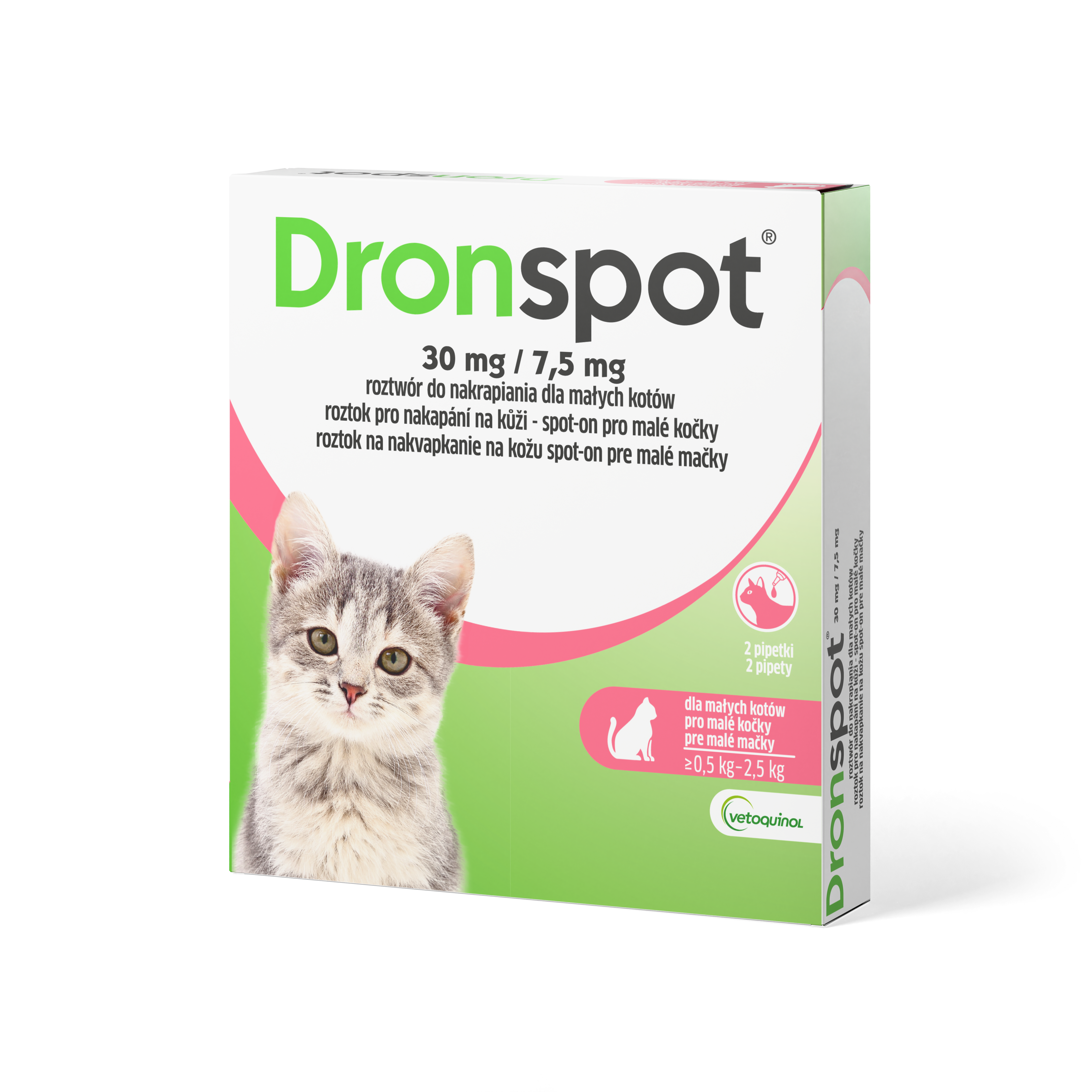 Dronspot Dronspot 30 mg/7,5 mg spot-on (2 pipety)