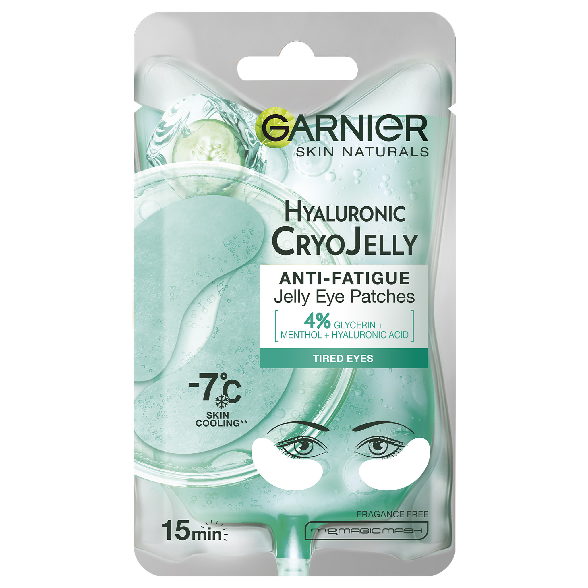 Garnier Garnier Skin Naturals Cryo Jelly očná textilná maska s chladivým efektom -7 °C, 5 g